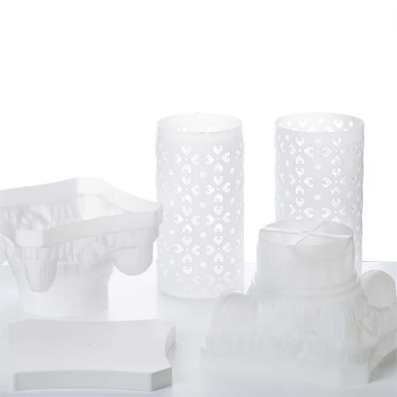 Hot Deal! 4-Pack White Adjustable Venetian Roman Wedding Pedestal Column Plant Stands - PVC