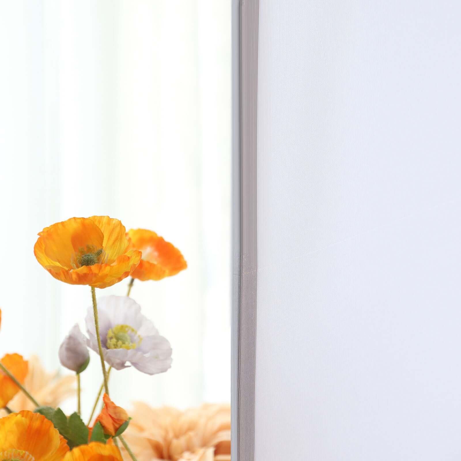 2-Piece White Spandex Wedding Arch Covers - 6ft & 8ft, Ideal for Round Top & Double Arch Stands