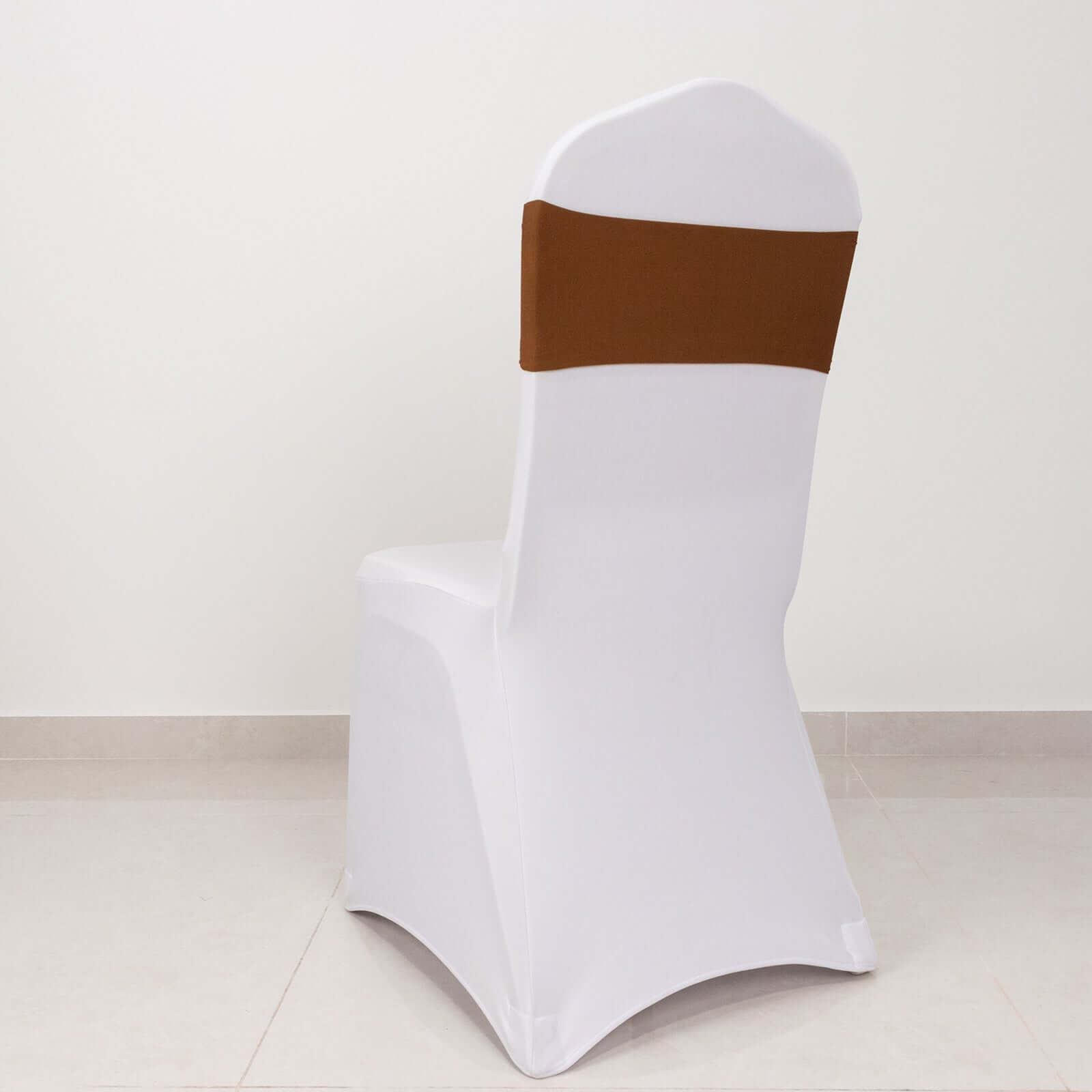 5-Piece Cinnamon Brown Stretch Spandex Heavy-Duty Chair Sashes, 5x12