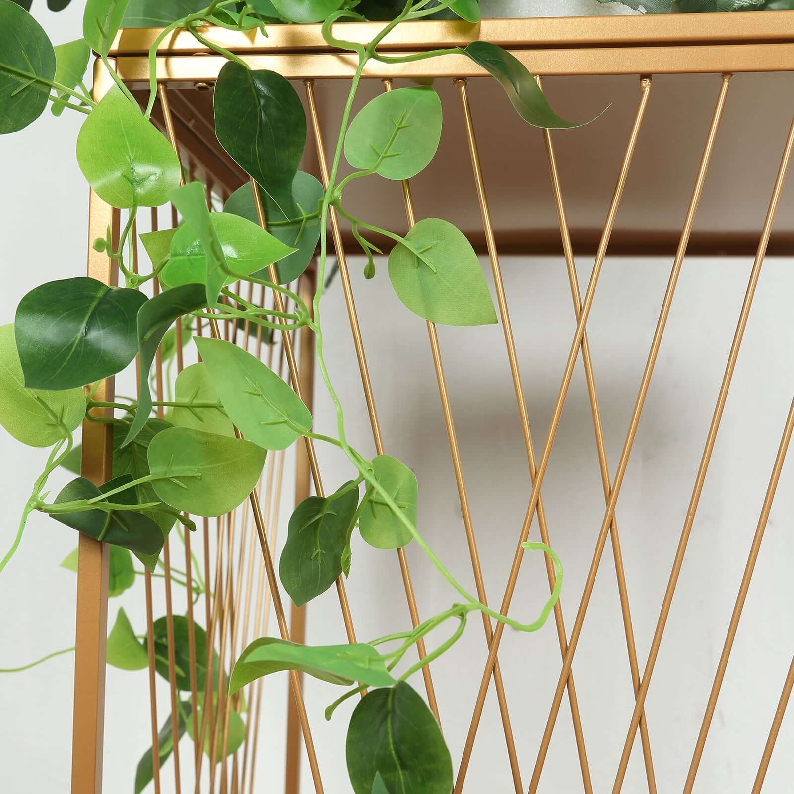 Special Offer! Set of 3 Gold Metal Rectangular Nesting Plant and Dessert Display Stands