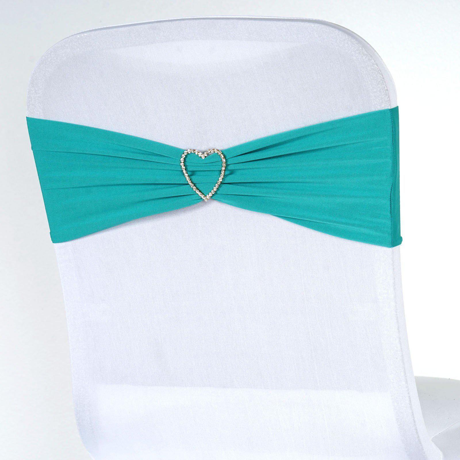 Hot Deal! 5-Pack Turquoise Stretch Spandex Chair Sashes, 5x12