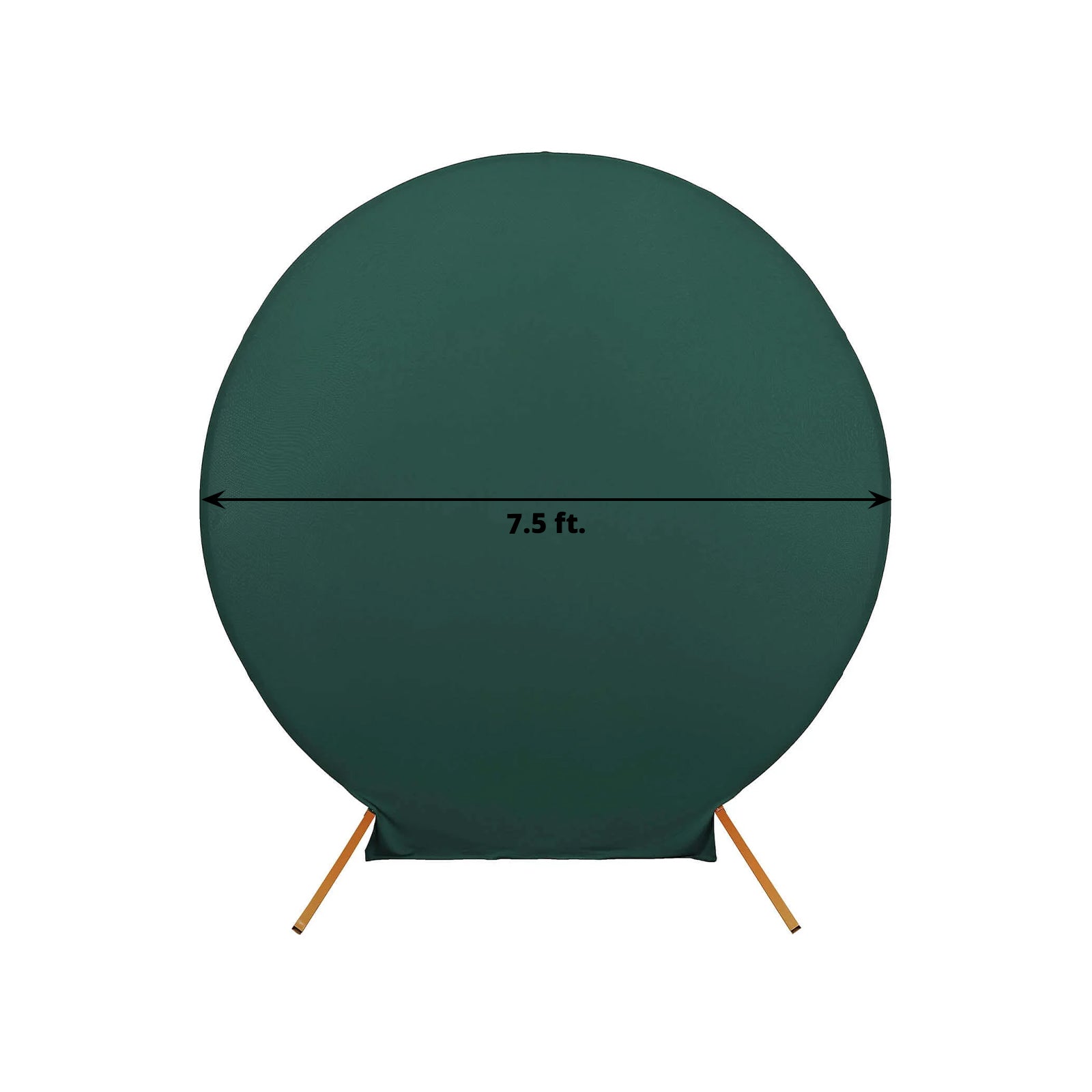 Get This 7.5ft Double - Sided Matte Hunter Emerald Green Spandex Round Party Backdrop Cover Now