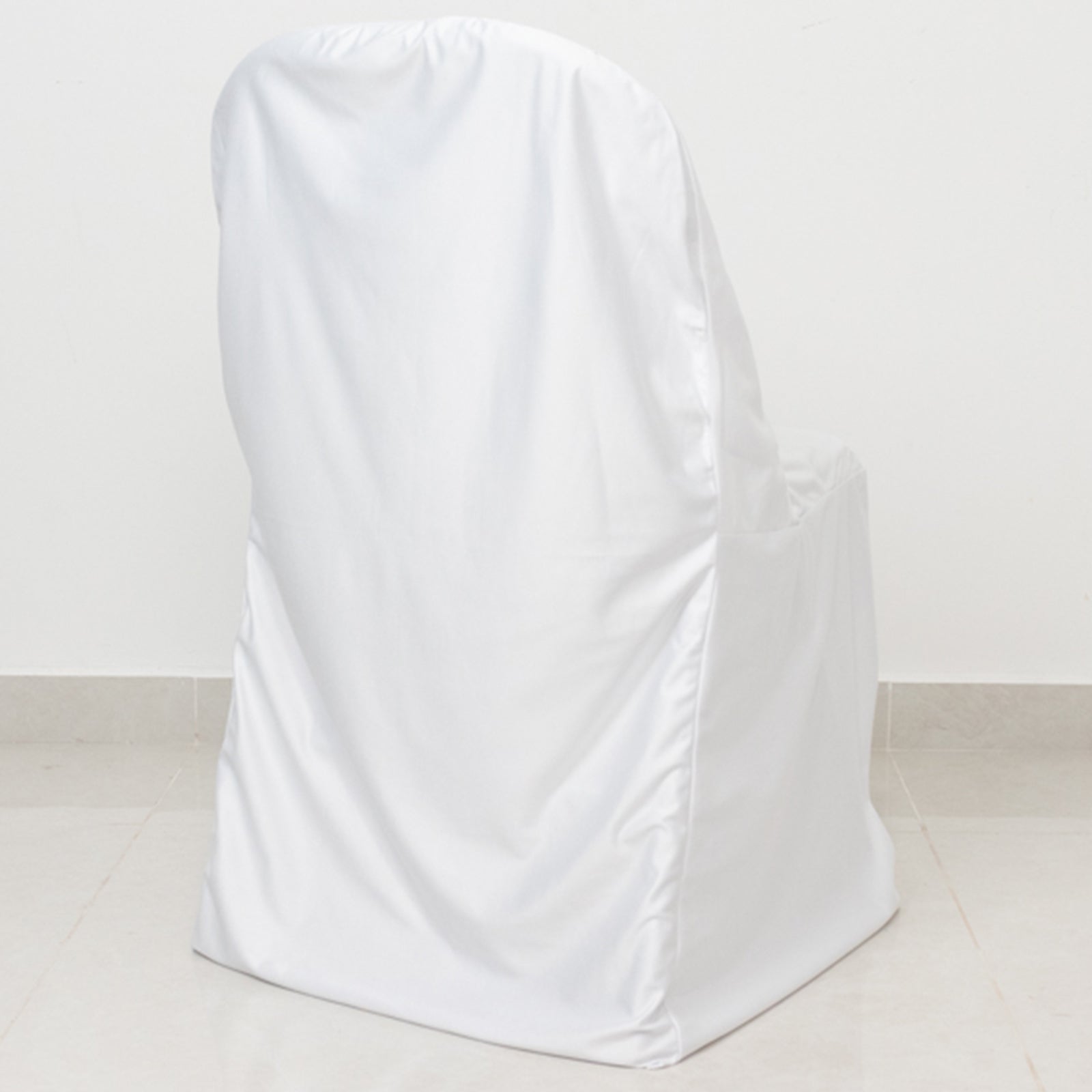 Exclusive White Scuba Stretch Folding Chair Cover - Wrinkle-Free & Durable