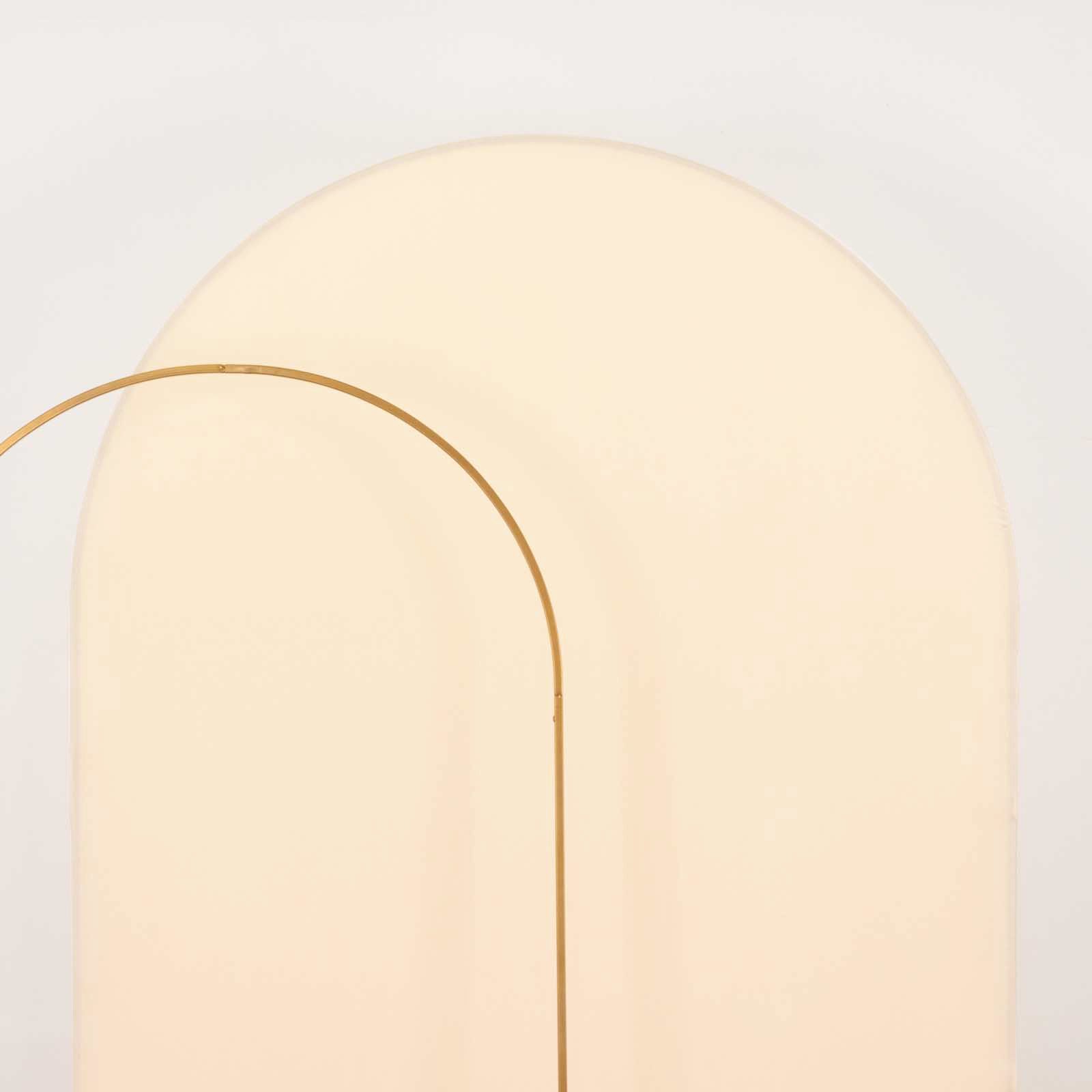 Hot Sale! 8ft Matte Beige Spandex Wedding Arch Cover for Round Top Stand