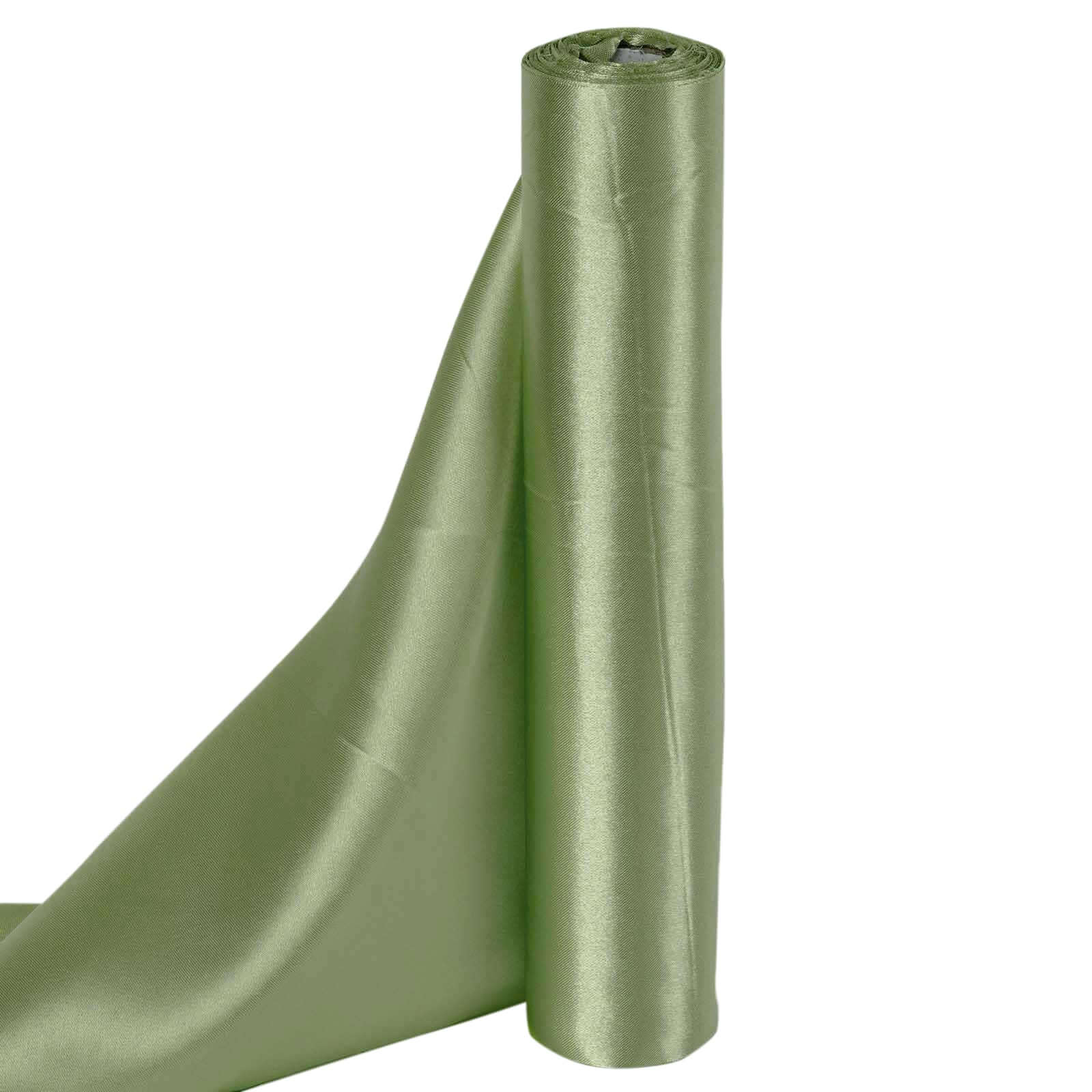 Wholesale 12x10 Yards Sage Green Satin Fabric Bolt for DIY Crafts and Decor
