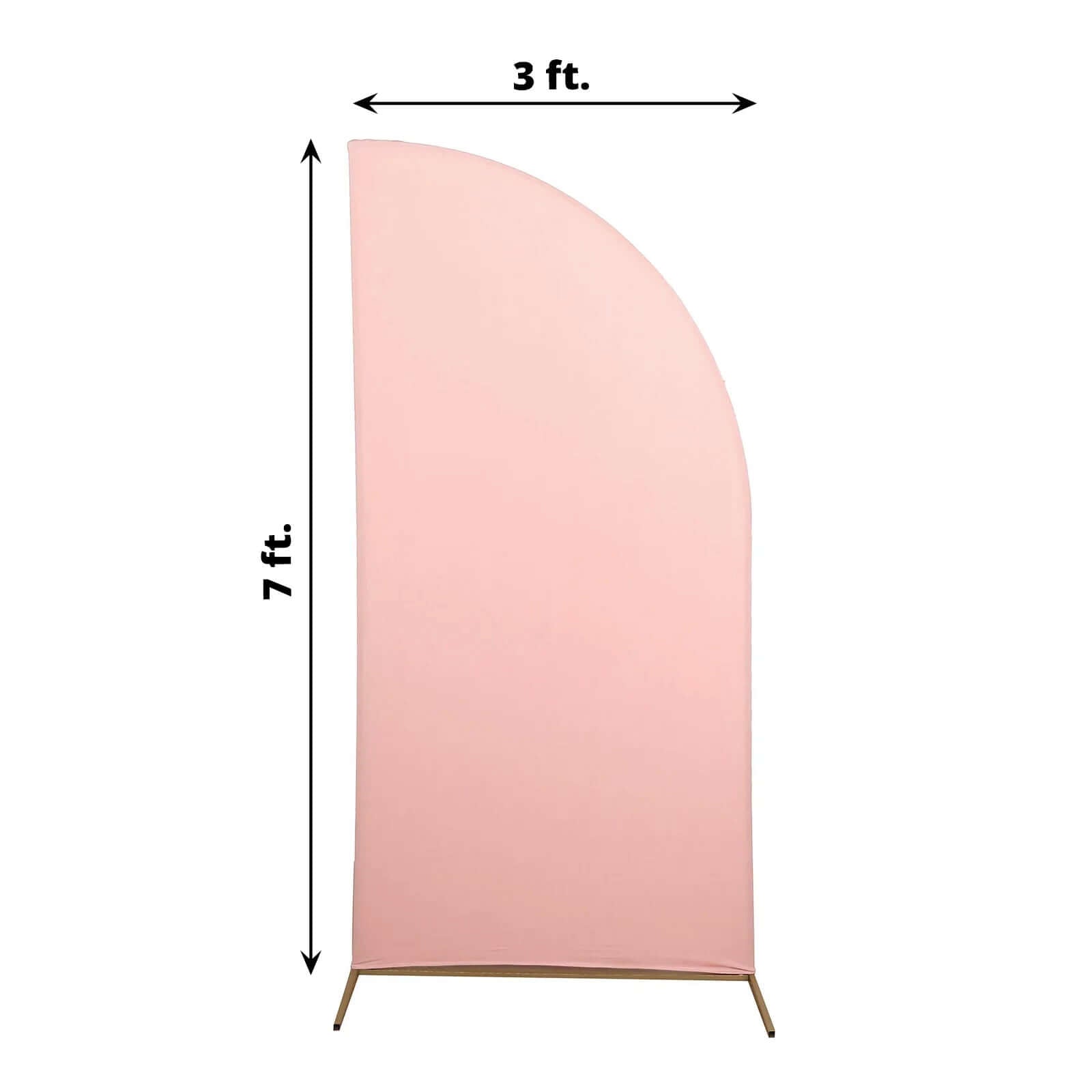 Custom-Fitted 7ft Matte Dusty Rose Spandex Half Moon Chiara Wedding Arch Backdrop Stand Cover - Exclusive Offer