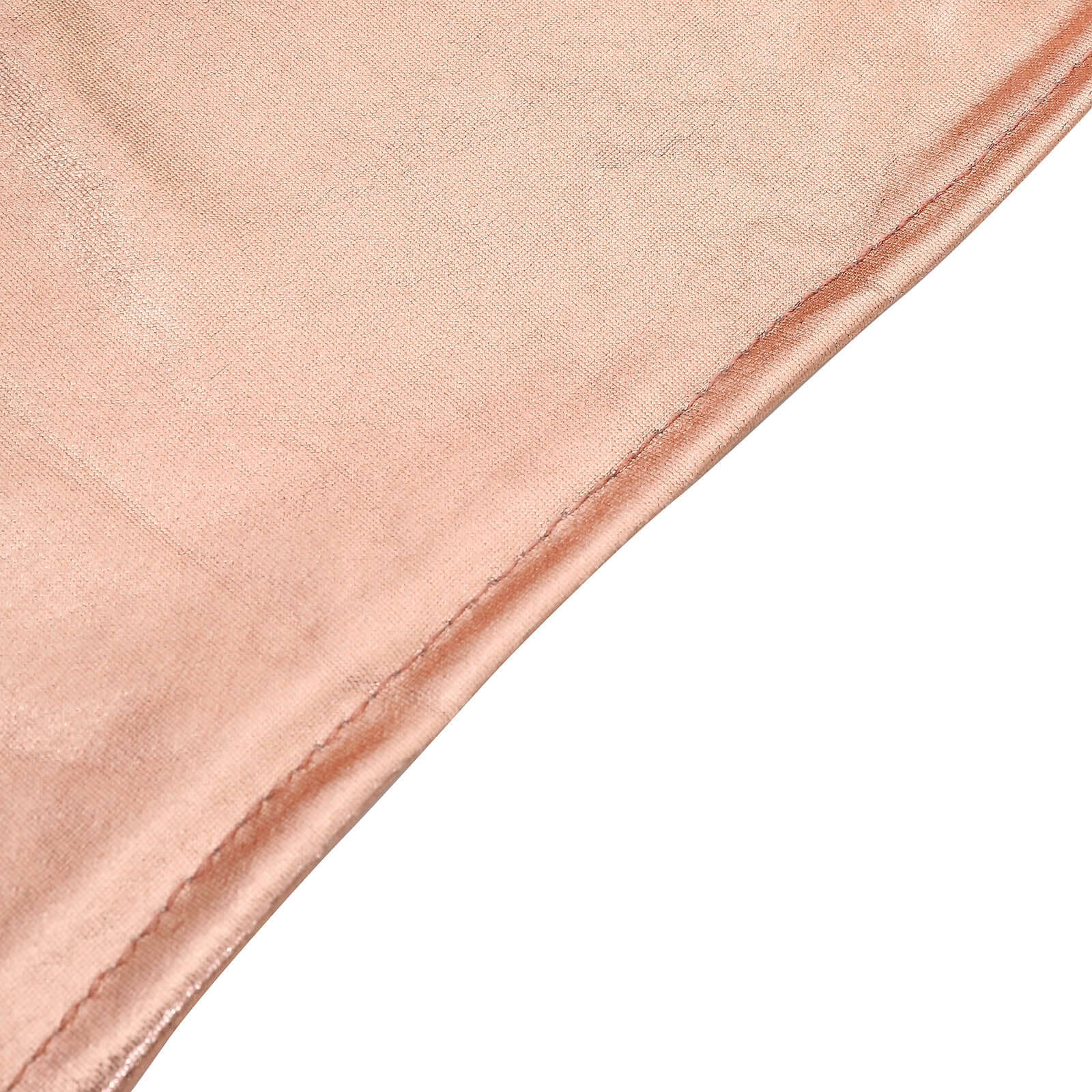 Metallic Rose Gold Glittering Spandex Fitted Slipcover for Banquet Chairs