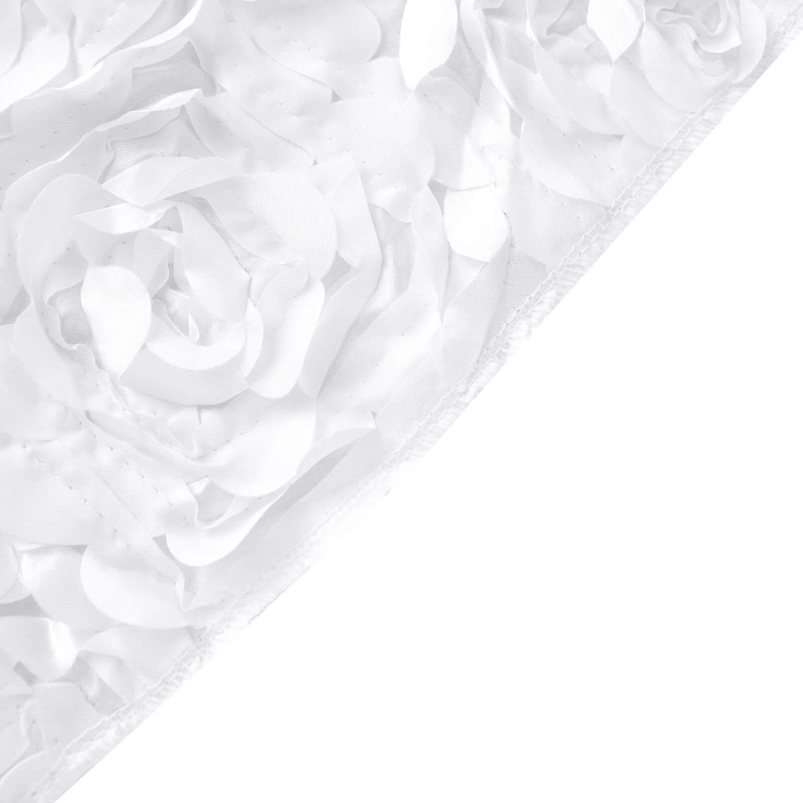 Premium White Spandex Slipcover for Folding Chairs with Satin Rosette Design - Ideal for Classy Events