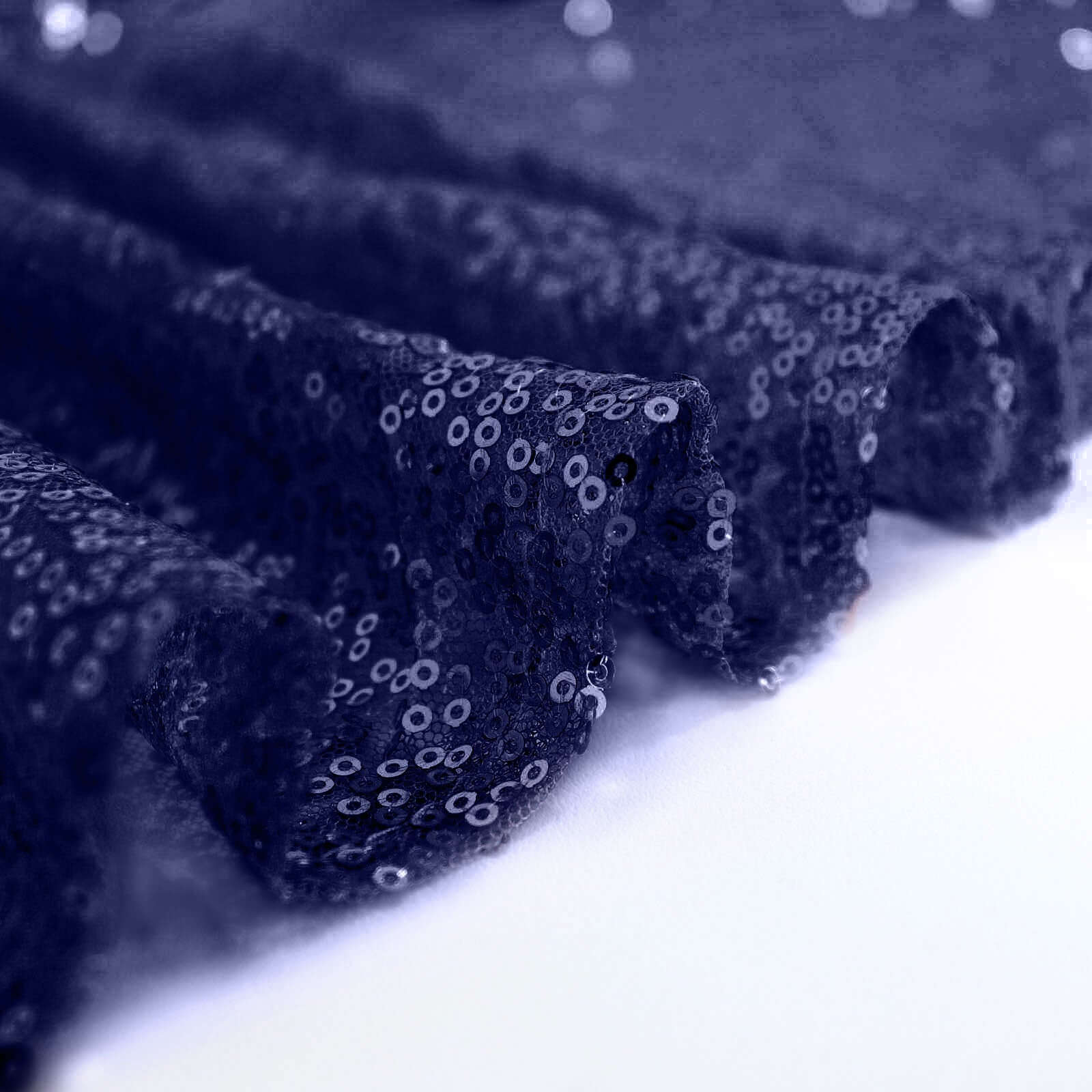 Navy Blue Seamless Glittering 120' Round Sequin Tablecloth - Ideal for Events