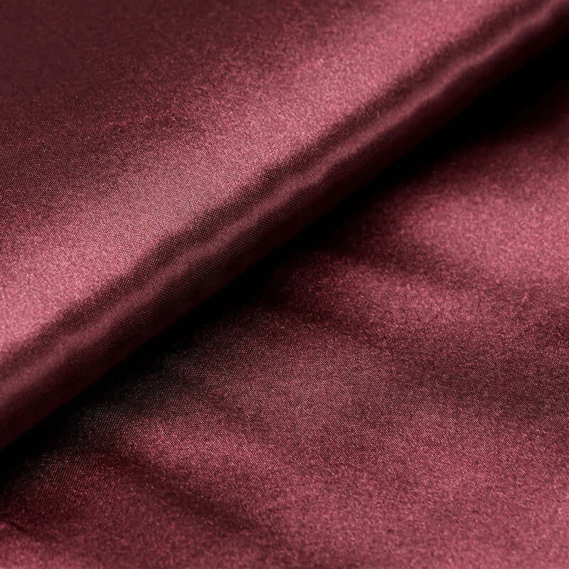 10-Yard 54-Inch Burgundy Unfinished Satin Fabric Bolt