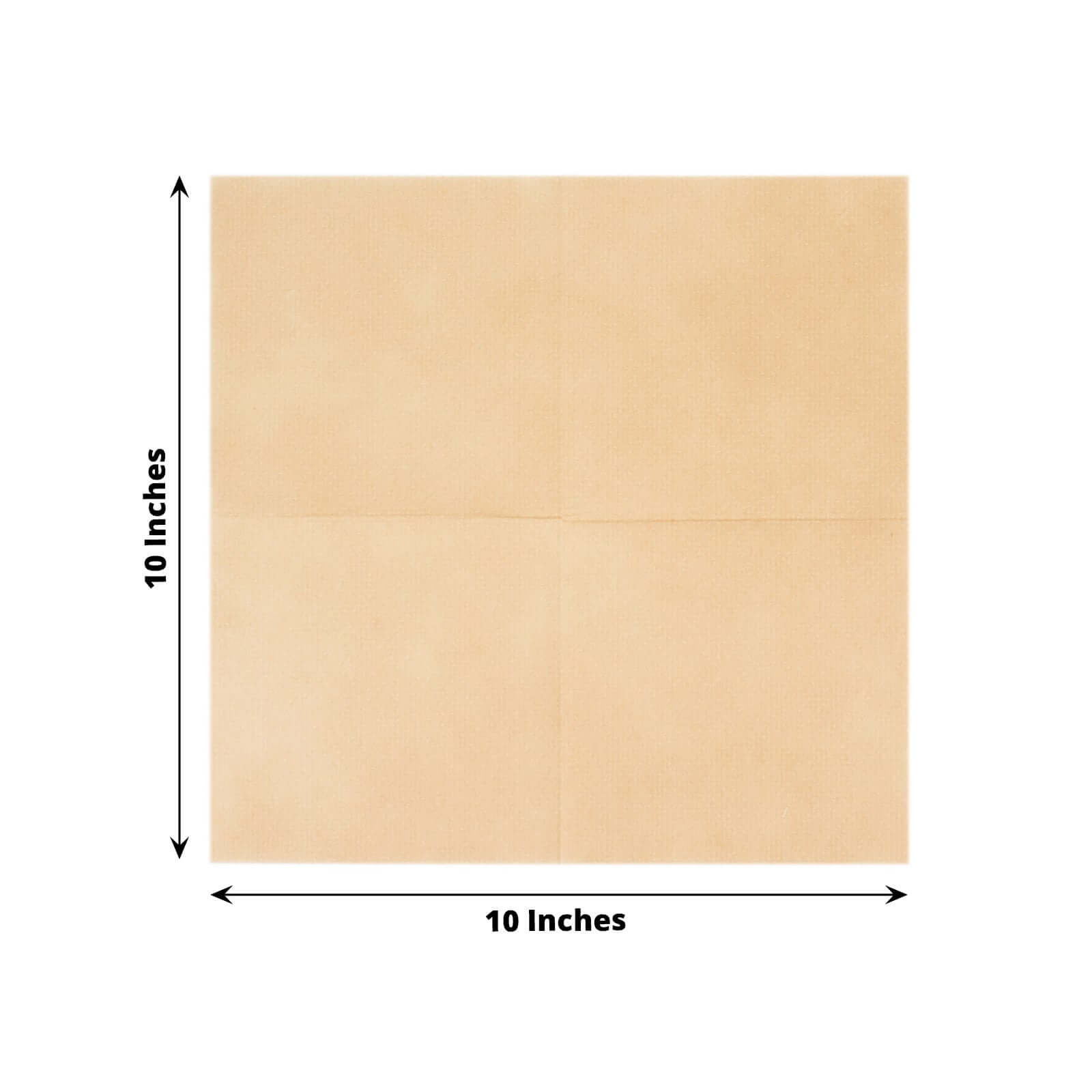 20-Pack 5x5 Natural Linen-Like Airlaid Napkins - Super Absorbent