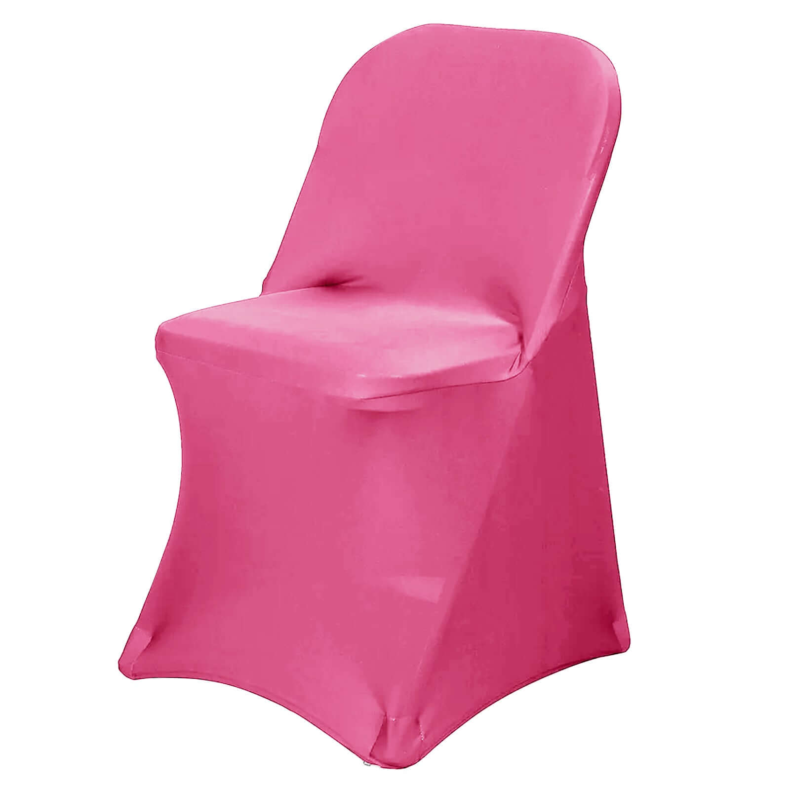 Reusable & Wrinkle-Resistant 160GSM Fuchsia Stretch Spandex Slipcover for Folding Chairs