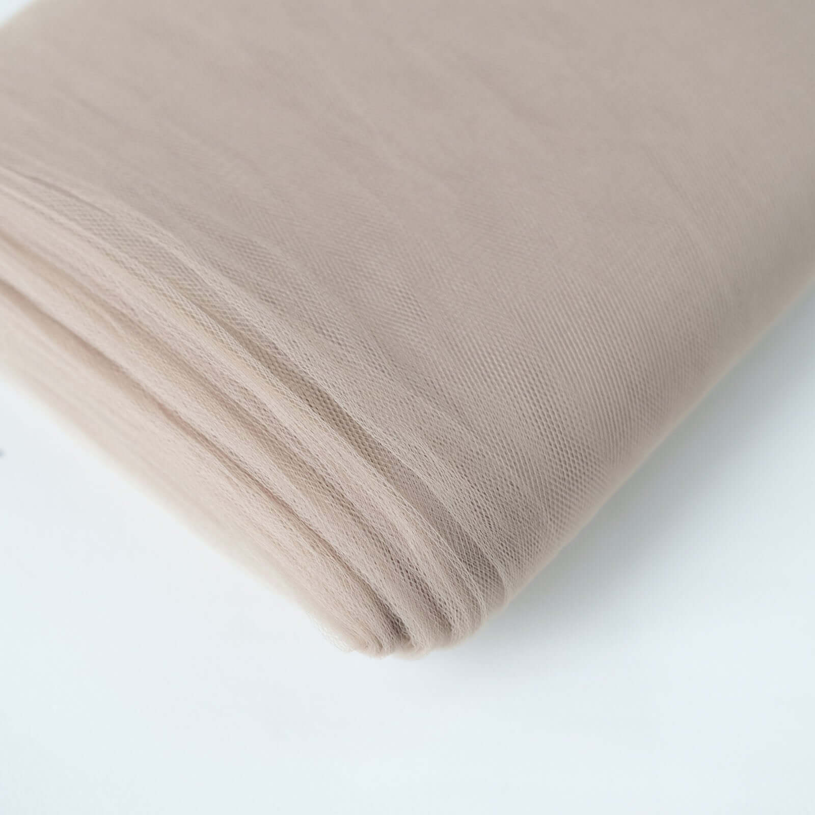 40-Yard Taupe Tulle Fabric Bolt, 54-Inch Wide, Ideal for DIY Crafts