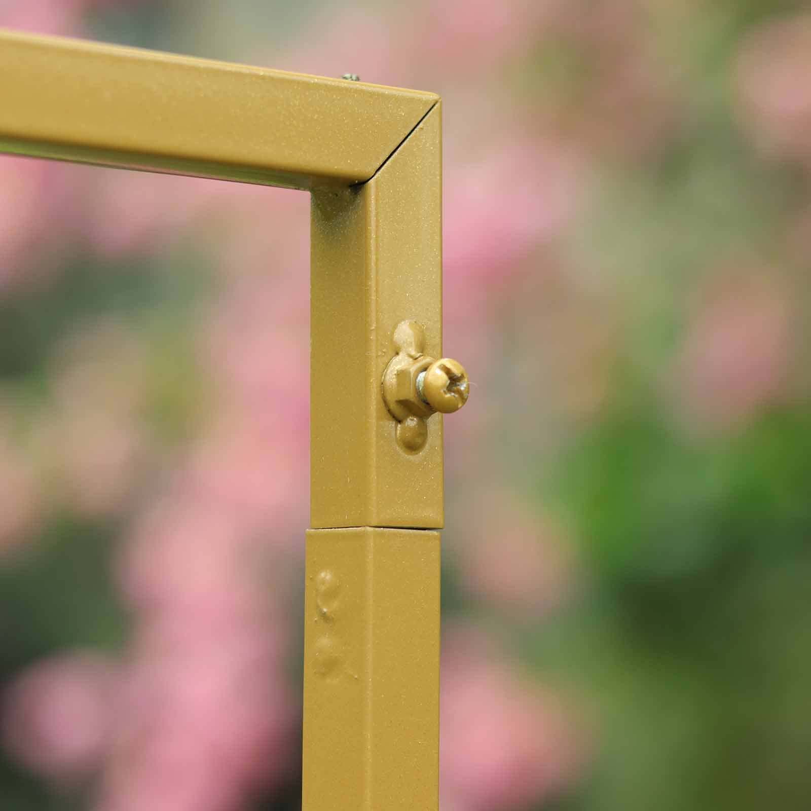 5.5ft Rectangular Gold Metal Frame for Wedding Arch, Floral Display