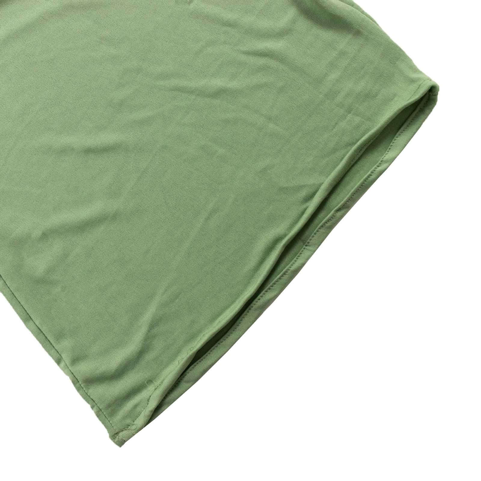 Customizable Set of 2 Sage Green Spandex Covers for Half Crescent Moon Wedding Arch Stands