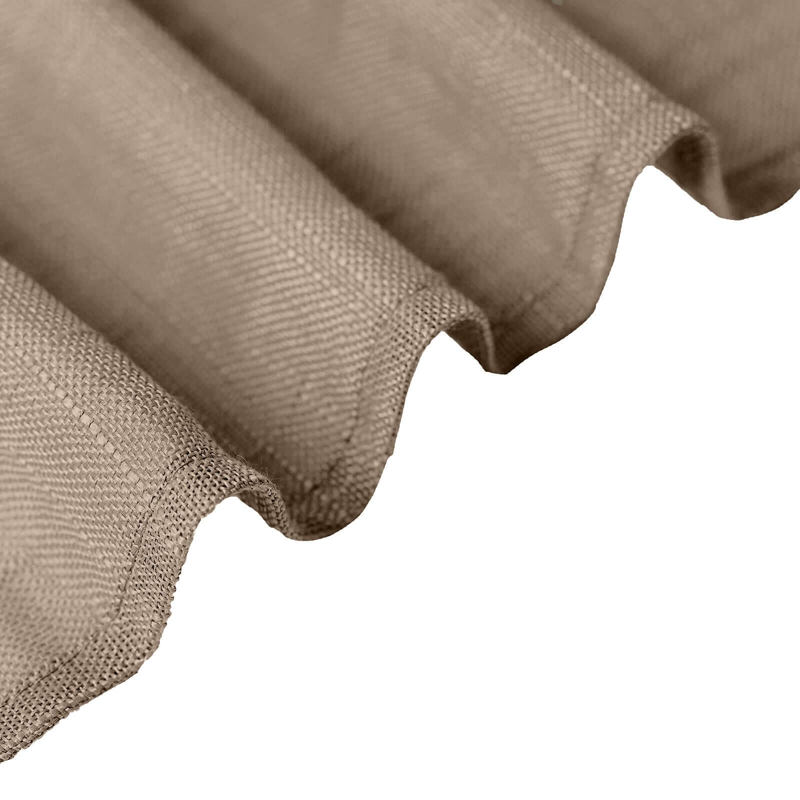 Hot! Taupe Faux Linen 120 Round Wrinkle-Resistant Tablecloth