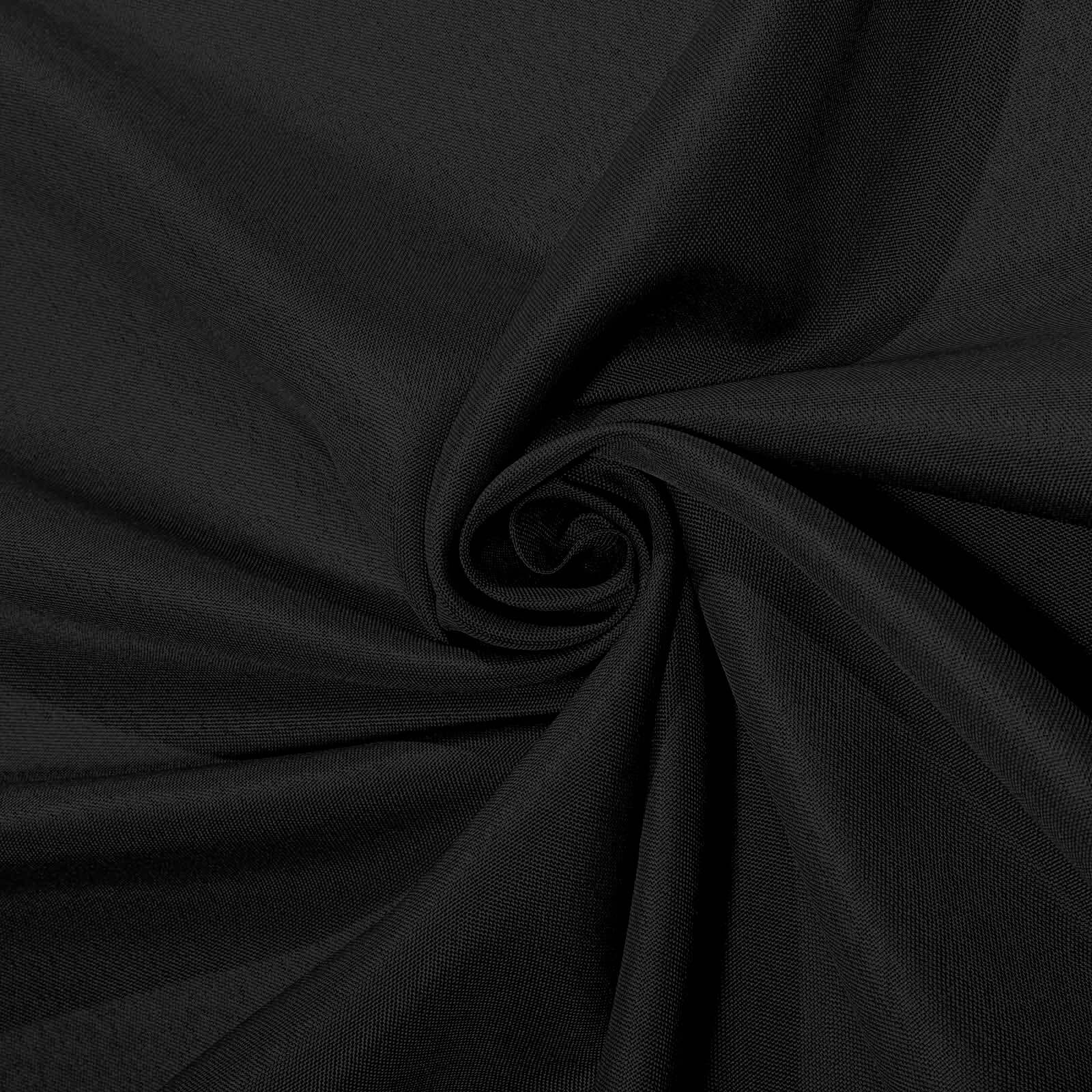 Hot! 70x70 Black 220GSM Wrinkle-Resistant Premium Polyester Square Tablecloth