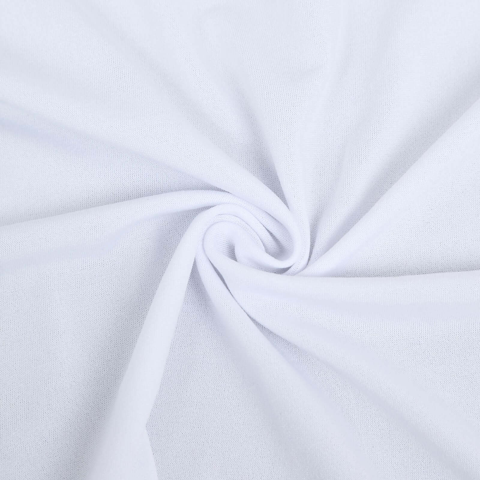 Custom-Fit Matte White Spandex Half Moon Wedding Arch Covers Set of 4 - Various Sizes