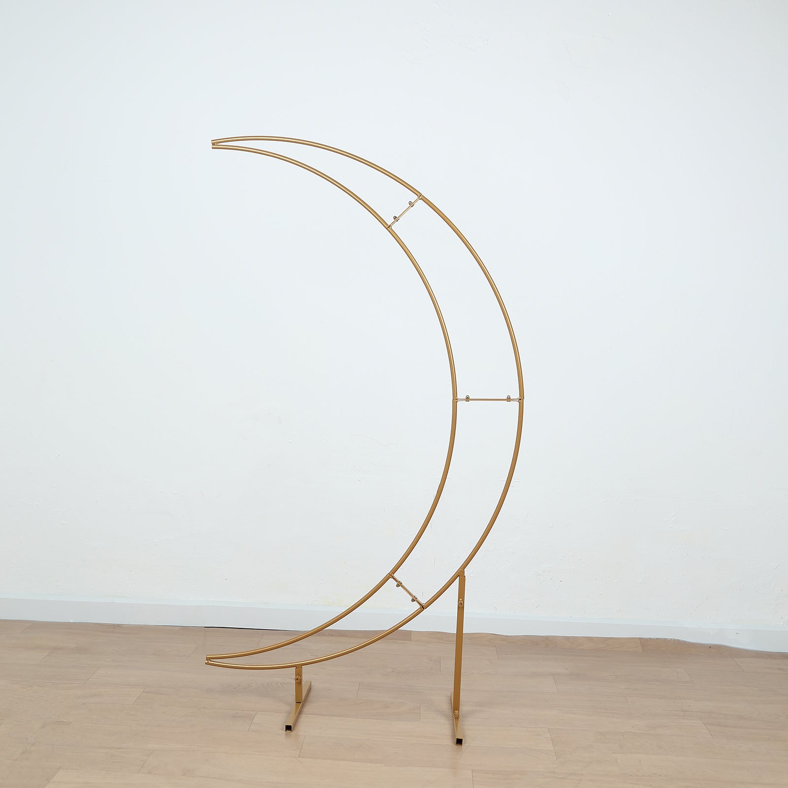 4ft Gold Metal Half Crescent Moon Wedding Arbor - Ideal Table Top Centerpiece