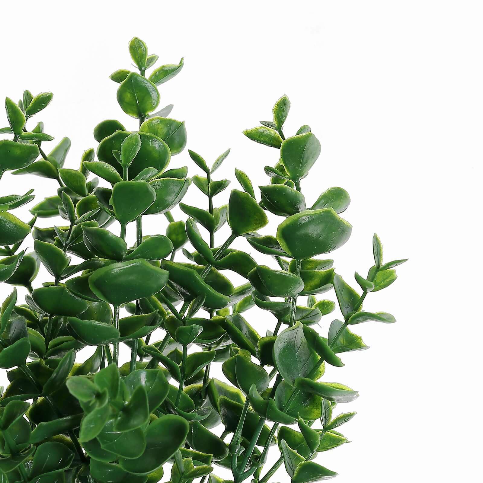 Set of 3 Artificial Dark Green Eucalyptus Stems, 13.5 Inches Tall