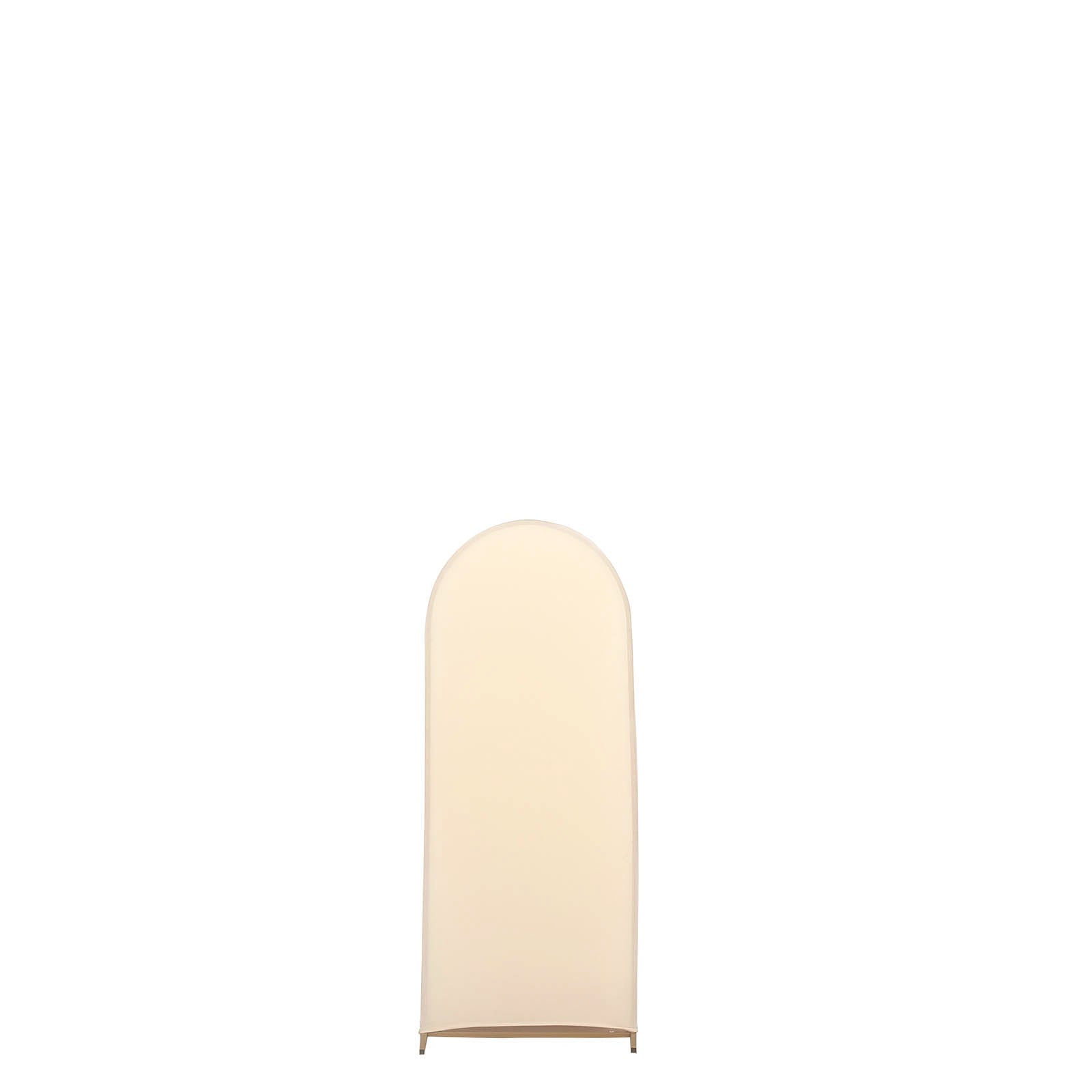 Hot Sale! Set of 4 Matte Beige Spandex Fitted Covers for Round Top Chiara Wedding Arch Stands in 4 Sizes