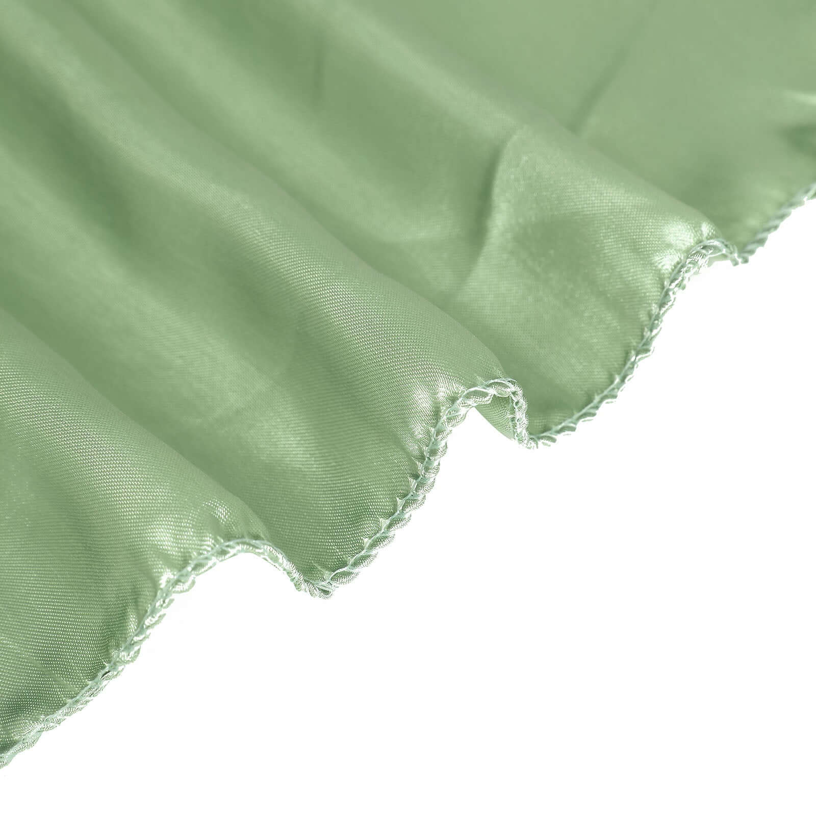 Sage Green Satin Self - Tie Chair Cover: Universal for Folding, Dining & Banquet Chairs