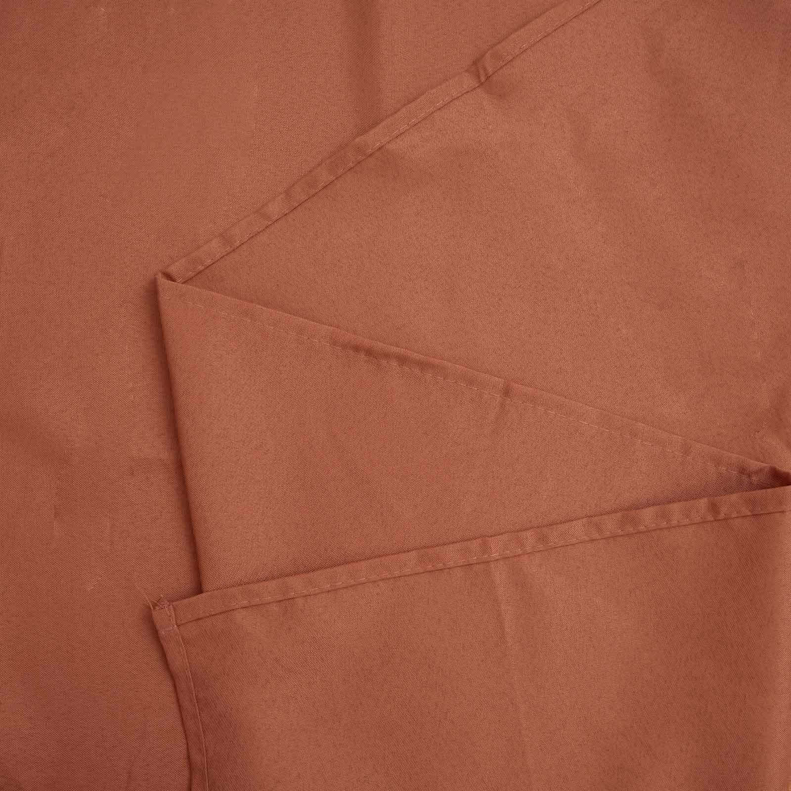 Superb 90x90 Square Polyester Tablecloth in Terracotta (Rust) - Wrinkle-Free & Durable