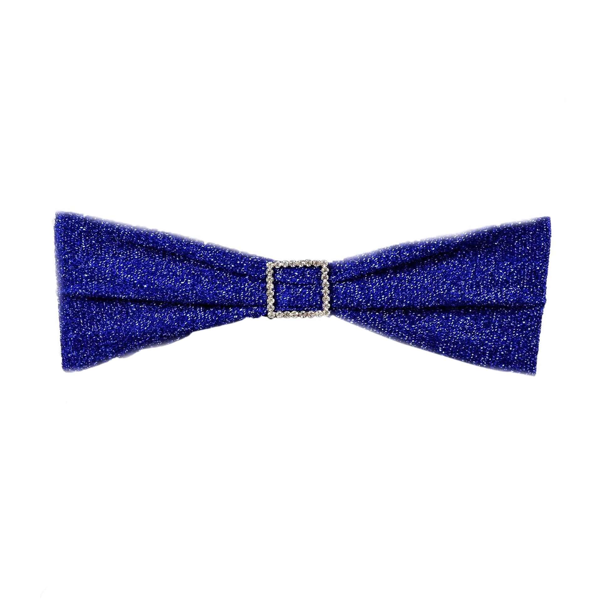 5-Piece Royal Blue Metallic Shimmer Tinsel Spandex Durable Reusable Chair Sashes