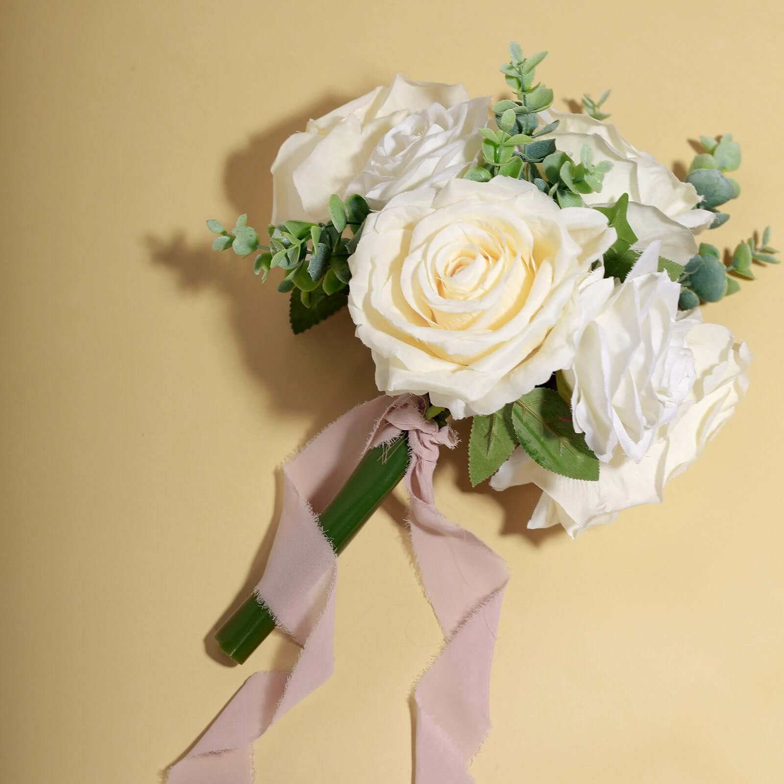 2-Pack 6-Yard Blush Silk-Like Chiffon Linen Ribbon Rolls for Weddings and Gift Wrapping