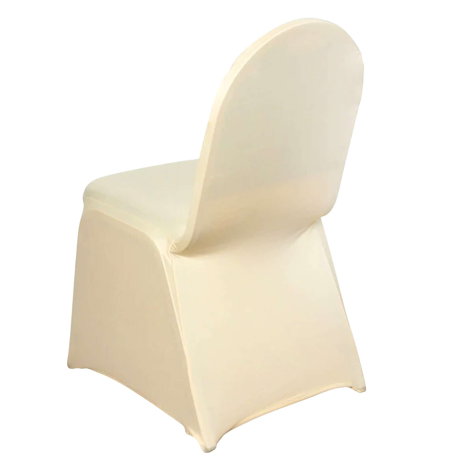 Champagne Spandex Chair Cover for Banquet Chairs - Stretch 160GSM Fabric Slip-On