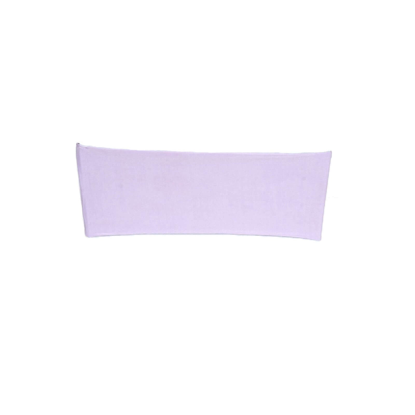 Special Offer! 5-Pack Stretchable Spandex Chair Sashes in Lavender Lilac, 5x12 for Weddings and Parties
