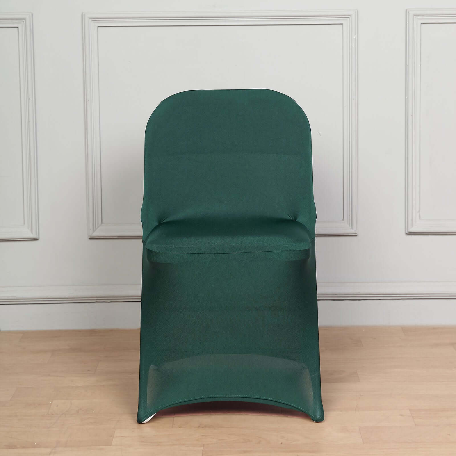 Reusable & Wrinkle-Resistant 160GSM Stretch Spandex Hunter Emerald Green Chair Cover for Folding Chairs