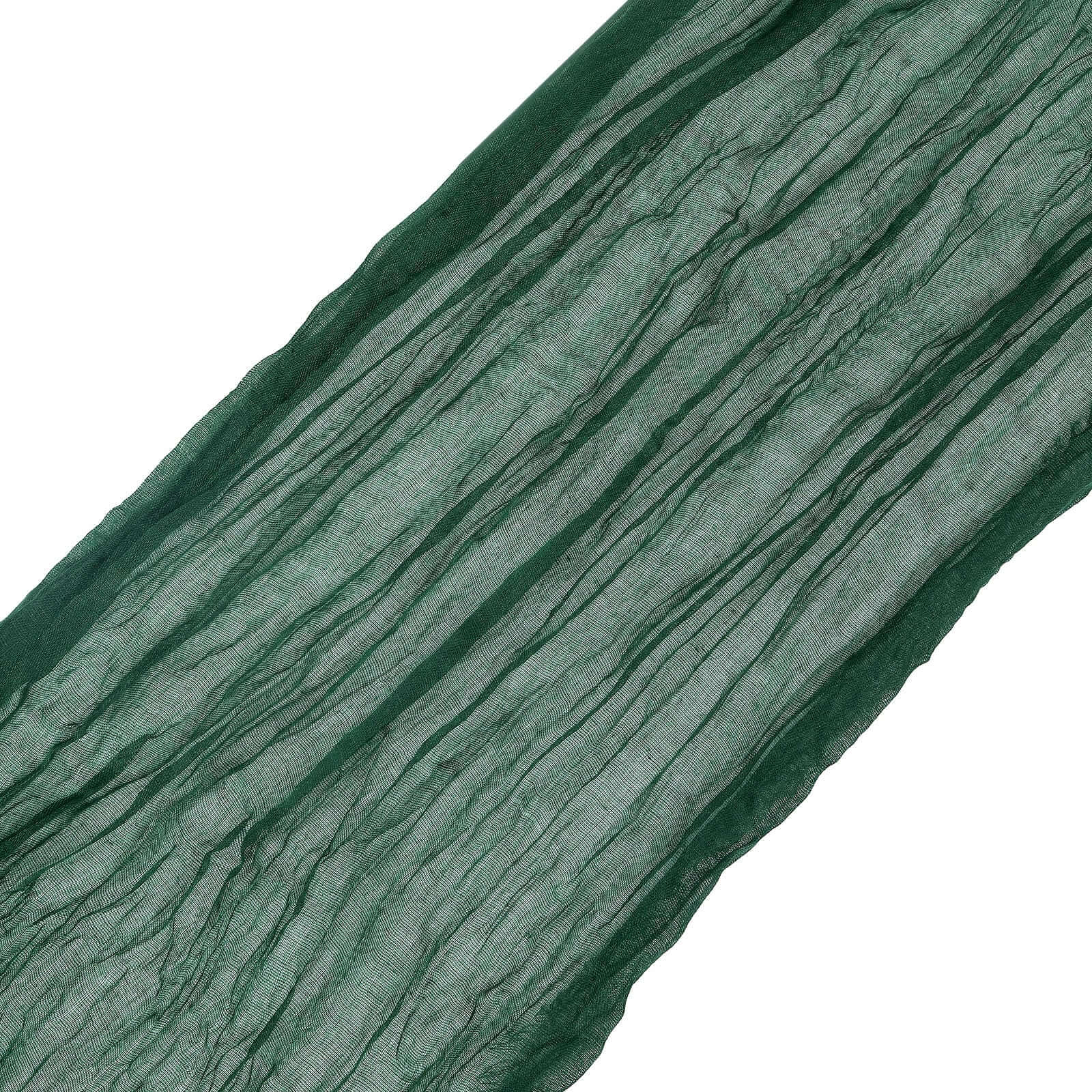 5-Pack Hunter Emerald Green Cheesecloth Chair Sashes - Ideal Boho Decor
