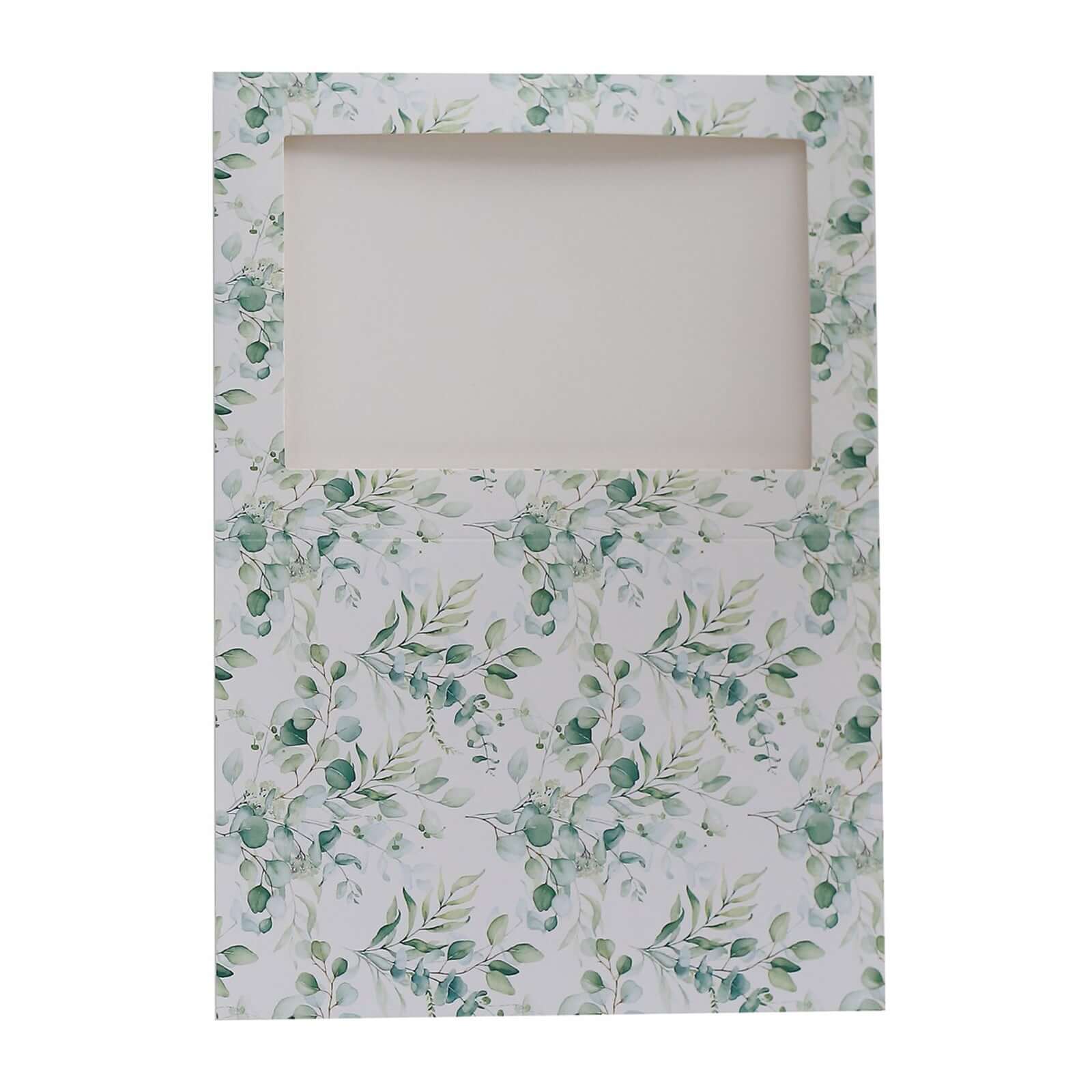 25-Pack White & Green Eucalyptus Leaves Design Thank You Cards with Envelopes for Parties and Milestones, 3.5x5.5