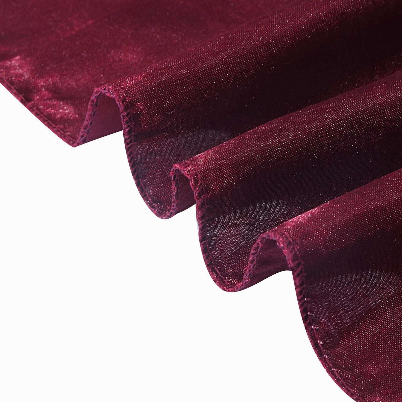 Burgundy Satin Self-Tie Chair Cover - Universal Design for Folding, Dining & Banquet Chairs