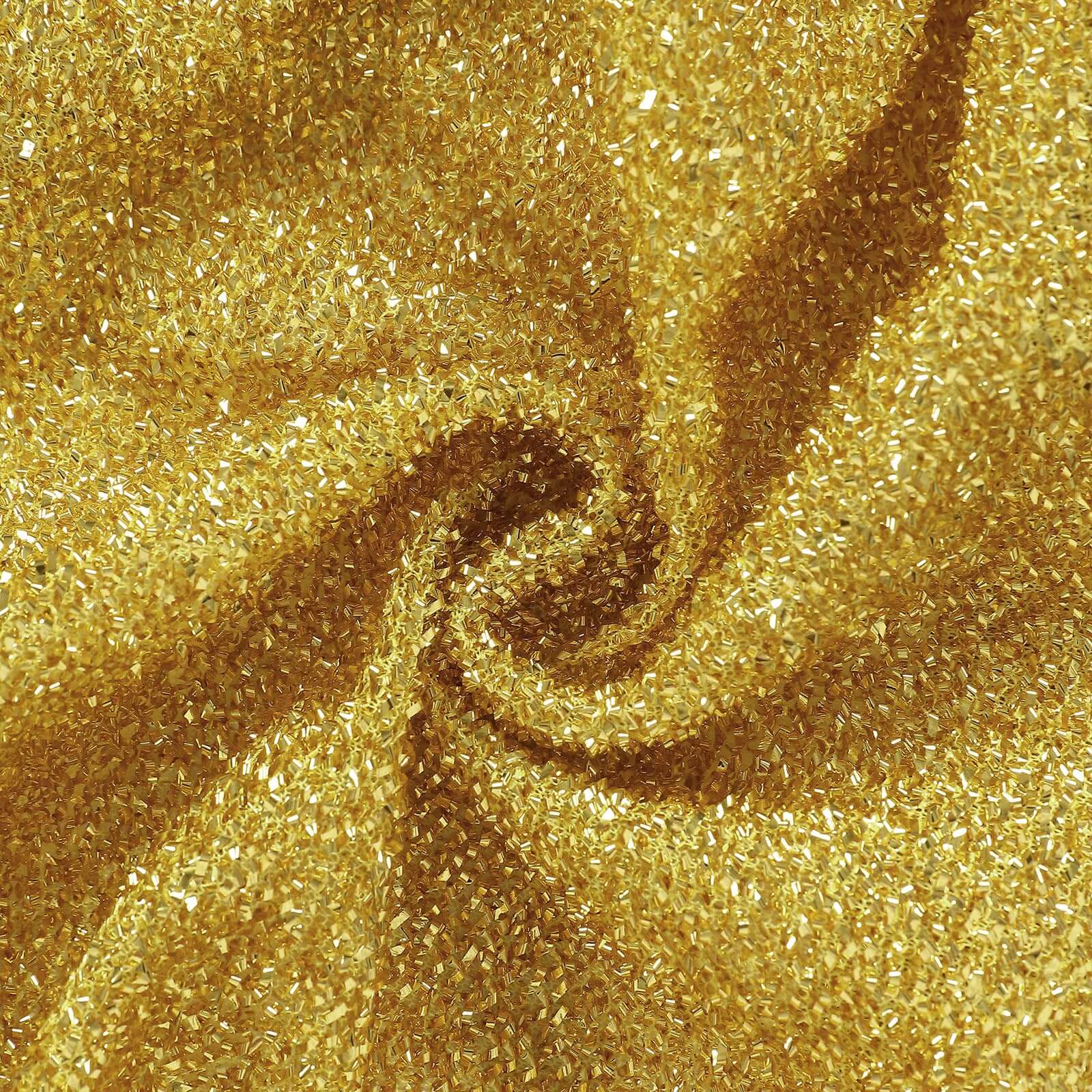 Hot Deal! 5ft Gold Shimmer Tinsel Spandex Backdrop Cover for Wedding Arch