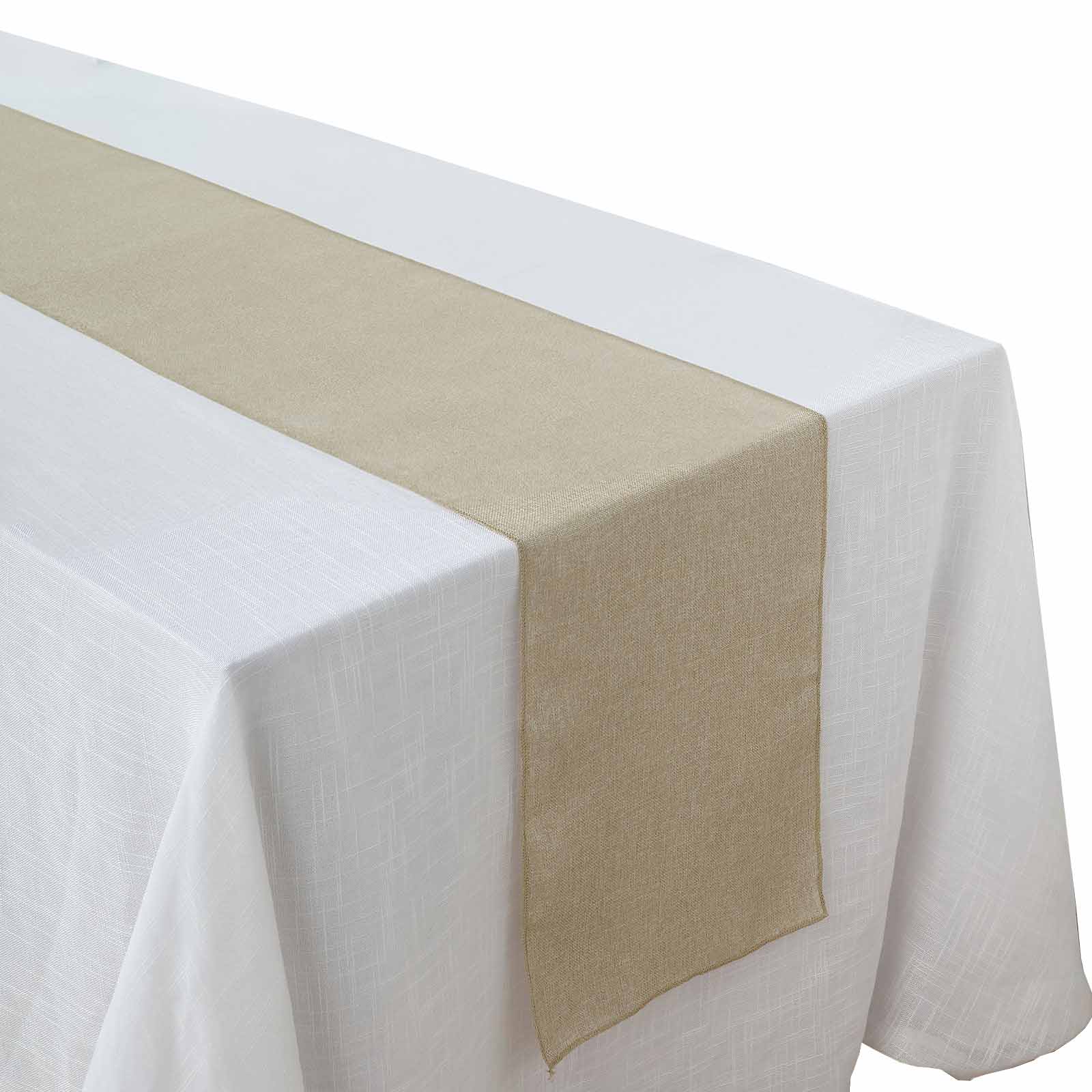 Hot! Natural Faux Linen 14x108 Table Runner for Rustic Decor