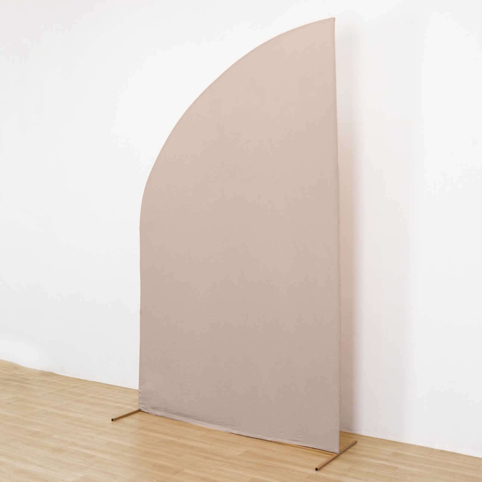 Hot Sale! 8ft Nude Spandex Fitted Cover for Half Moon Wedding Backdrop Stand