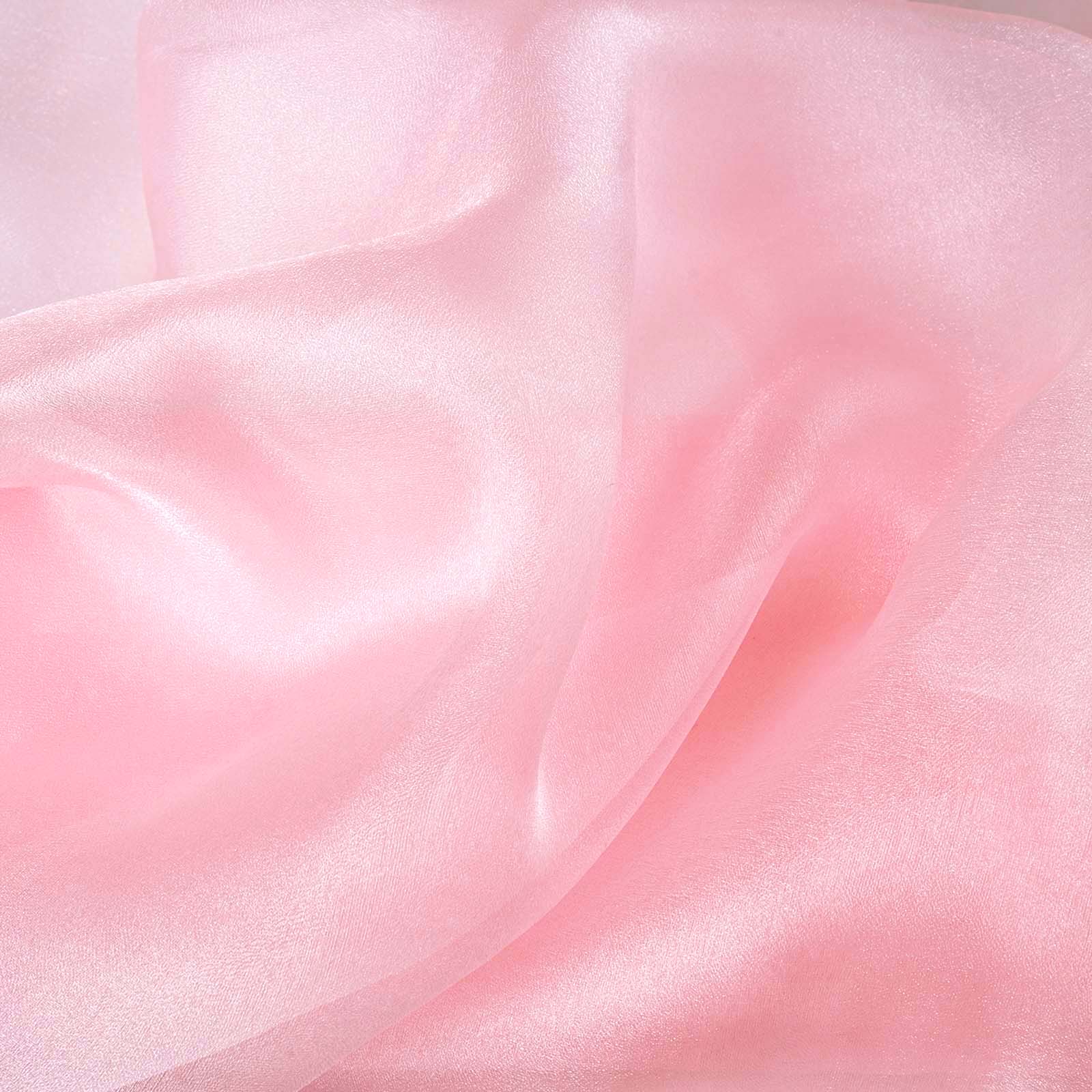 10-Yard Pink Sheer Chiffon Fabric Bolt for DIY Voile Drapery