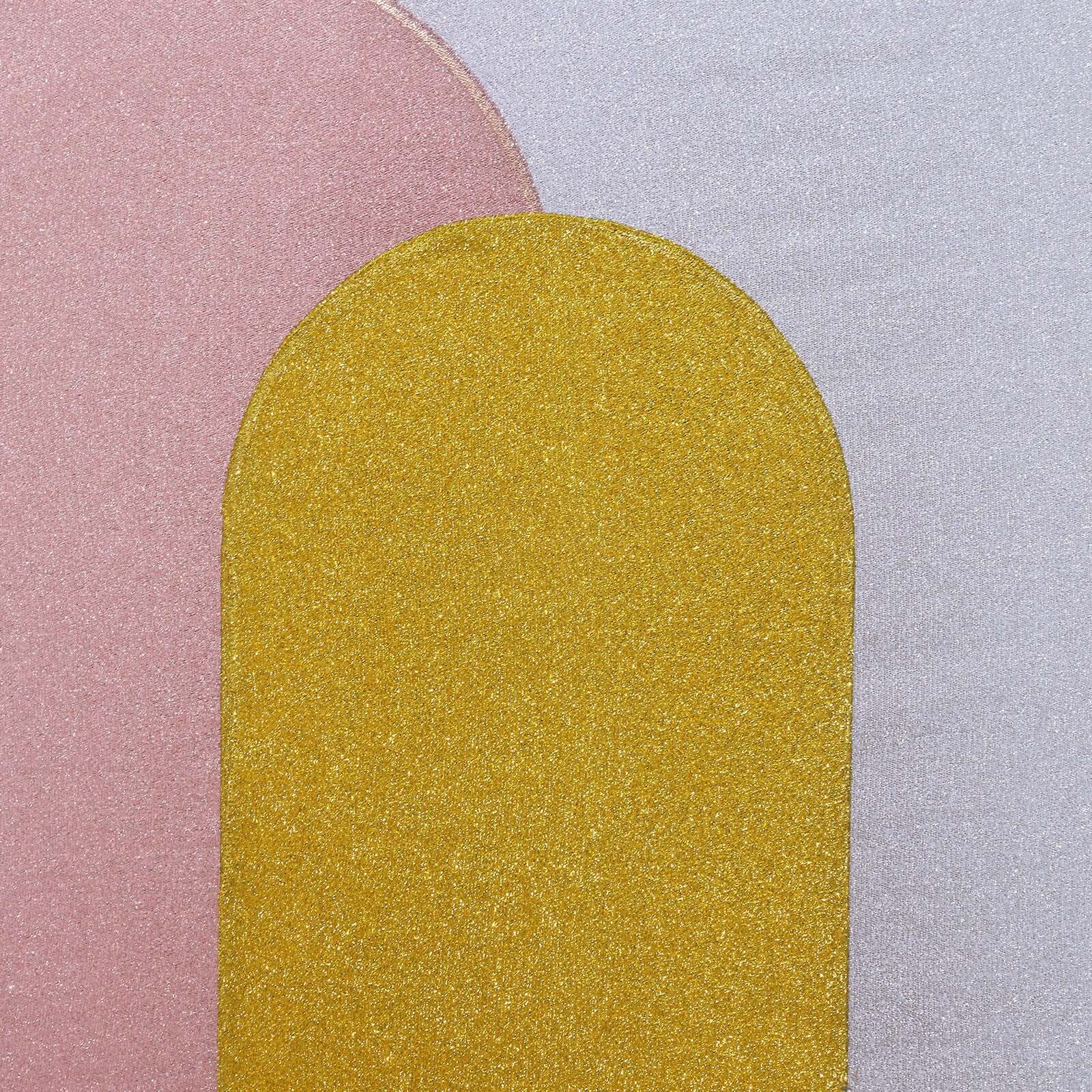 Hot Deal! 5ft Gold Shimmer Tinsel Spandex Backdrop Cover for Wedding Arch