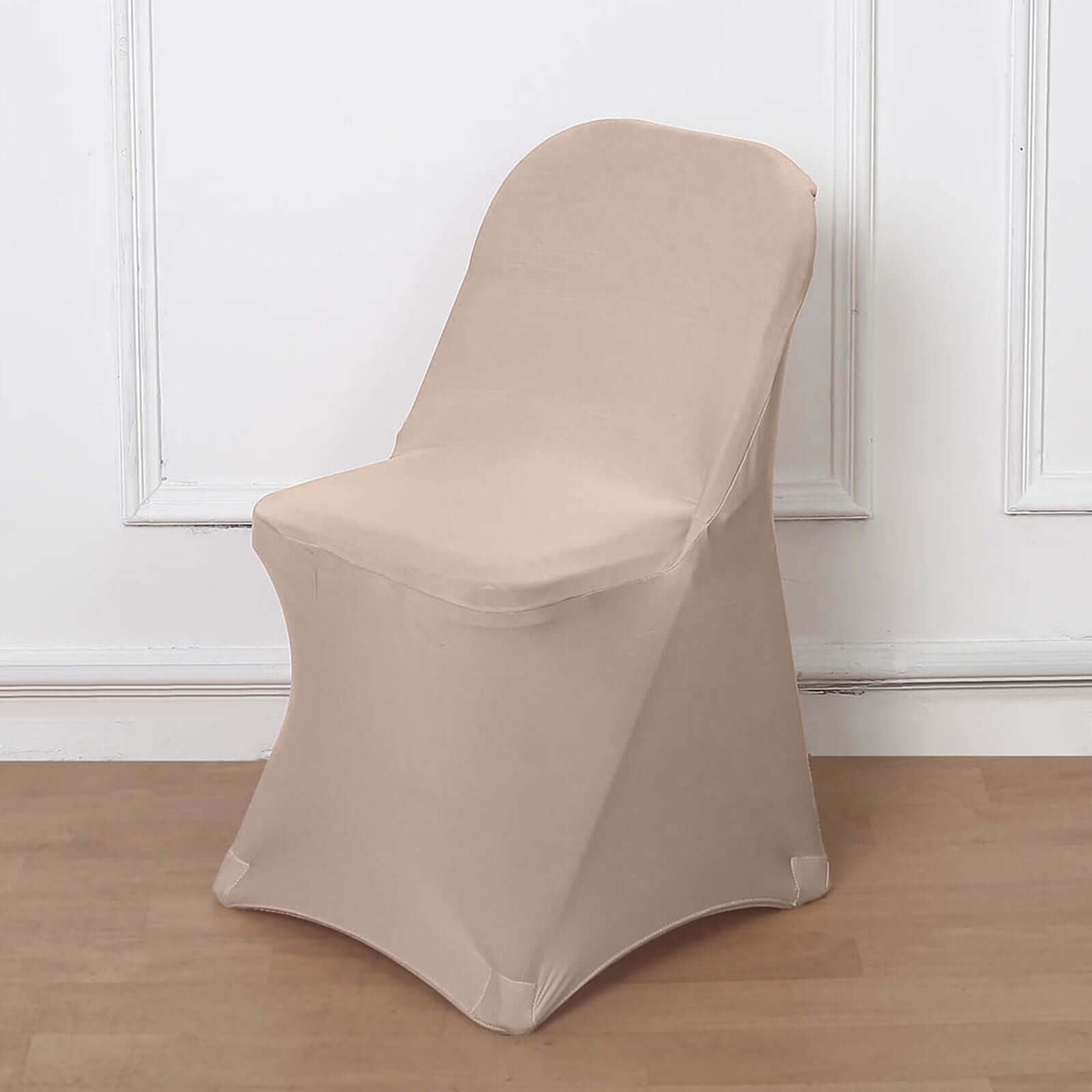 Hot Deal! Reusable & Wrinkle-Resistant 160GSM Nude Spandex Stretch Chair Cover for Folding Chairs