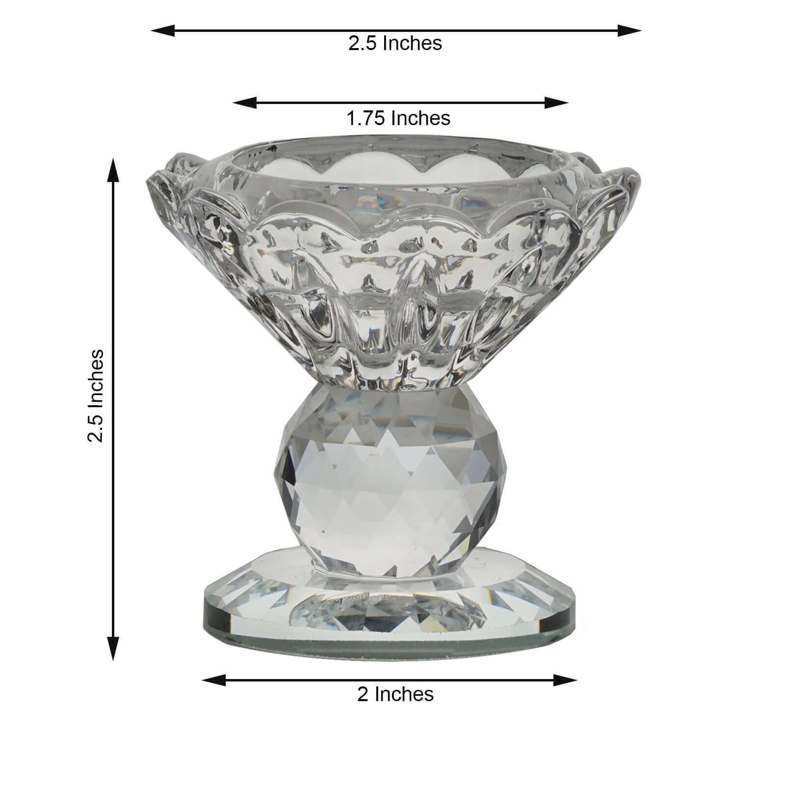 Gemcut Crystal Glass Prism Votive Candle Holder - Ideal for Decor! 2.5" Tall