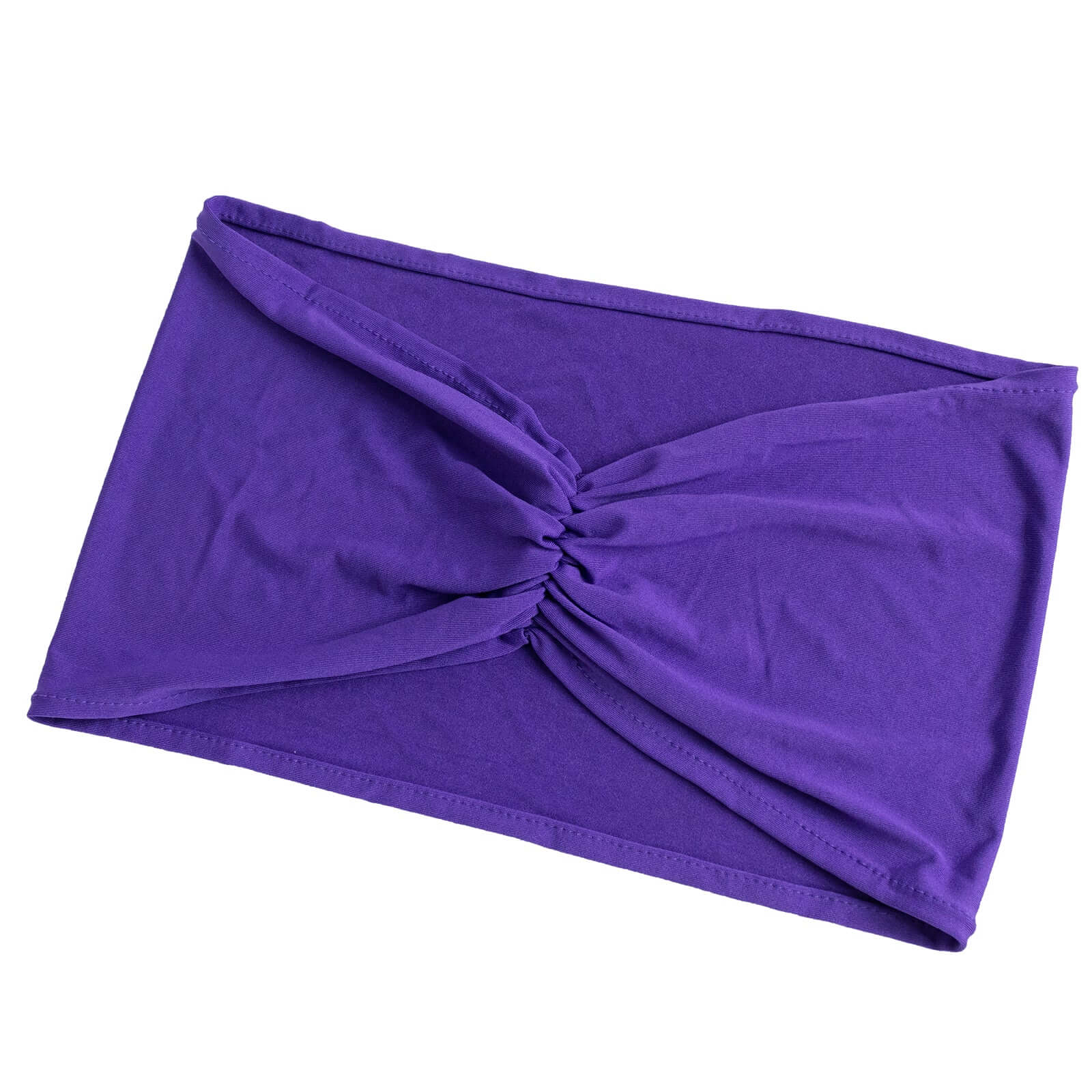 Hot Deal! 5-Pack Purple Ruffled Spandex Chair Sashes - Wide & Easy Stretch Bands