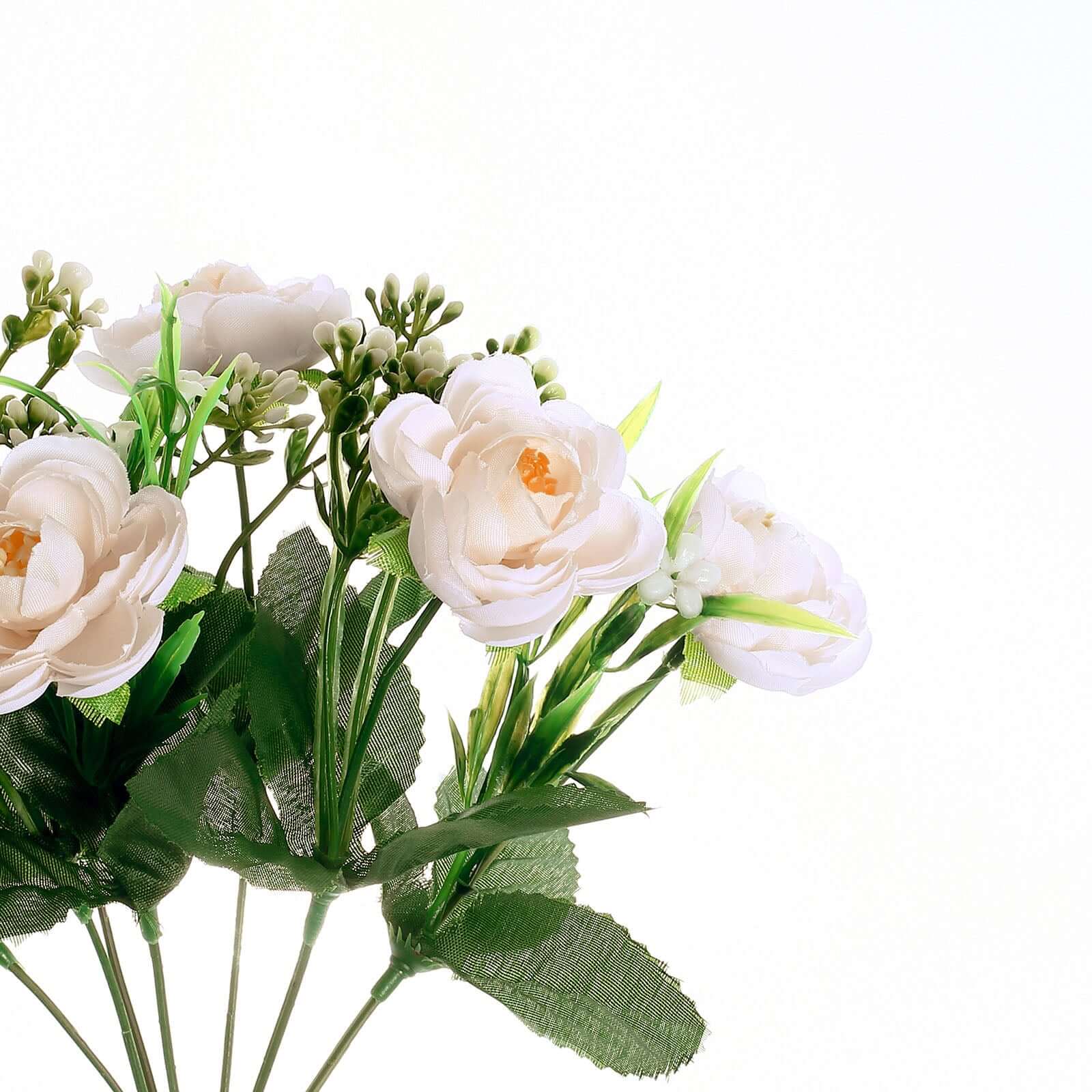 Hot Deal! 4-Bush Blush Artificial Silk Peony Flower Bouquet