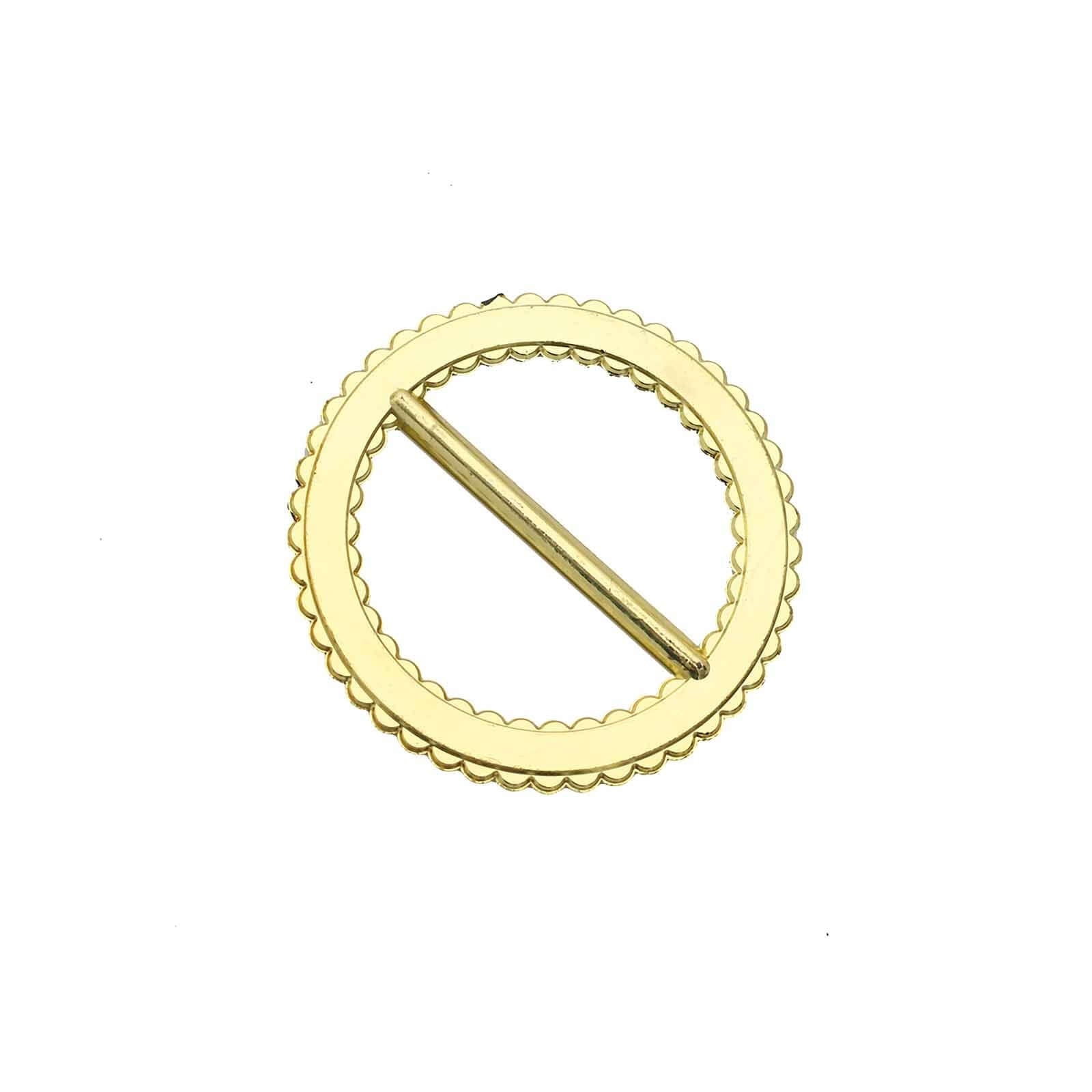 20-Pack Gold Diamond Round Chair Sash Band Buckle Pins - Stunning Rhinestone Napkin Rings for Weddings & Gatherings