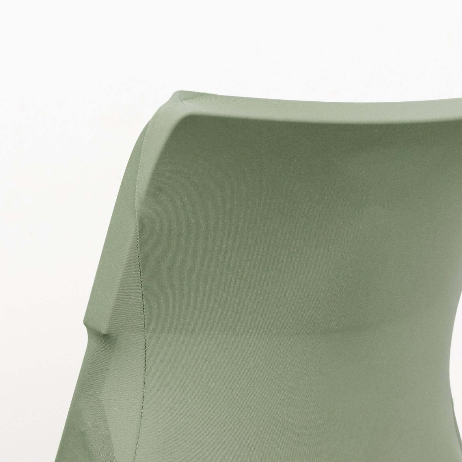Discount! Reusable & Wrinkle-Resistant 160GSM Spandex Folding Chair Cover in Dusty Sage Green