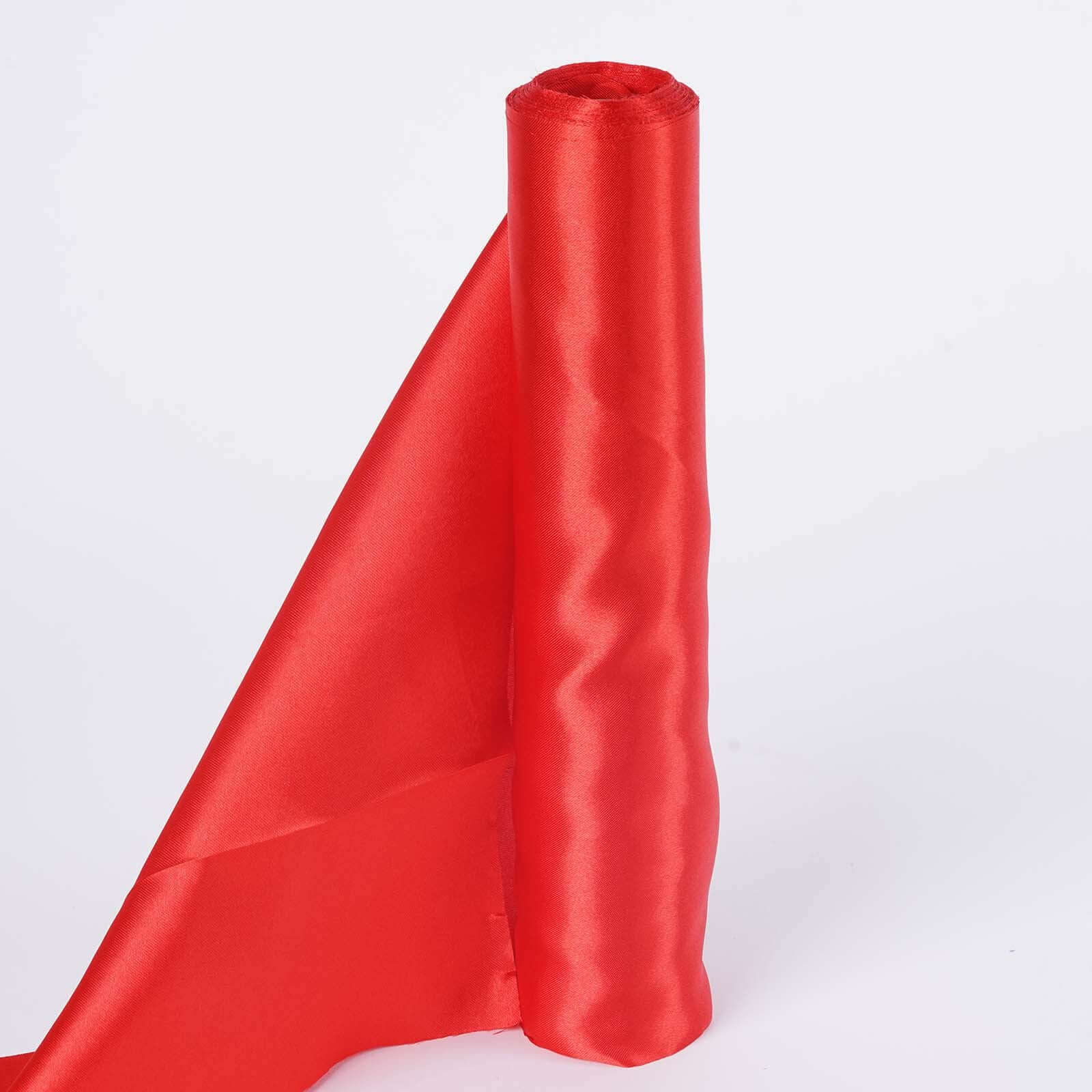 Wholesale Red Satin Fabric Bolt - 12 Feet Wide, 10 Yards Long for DIY Crafts