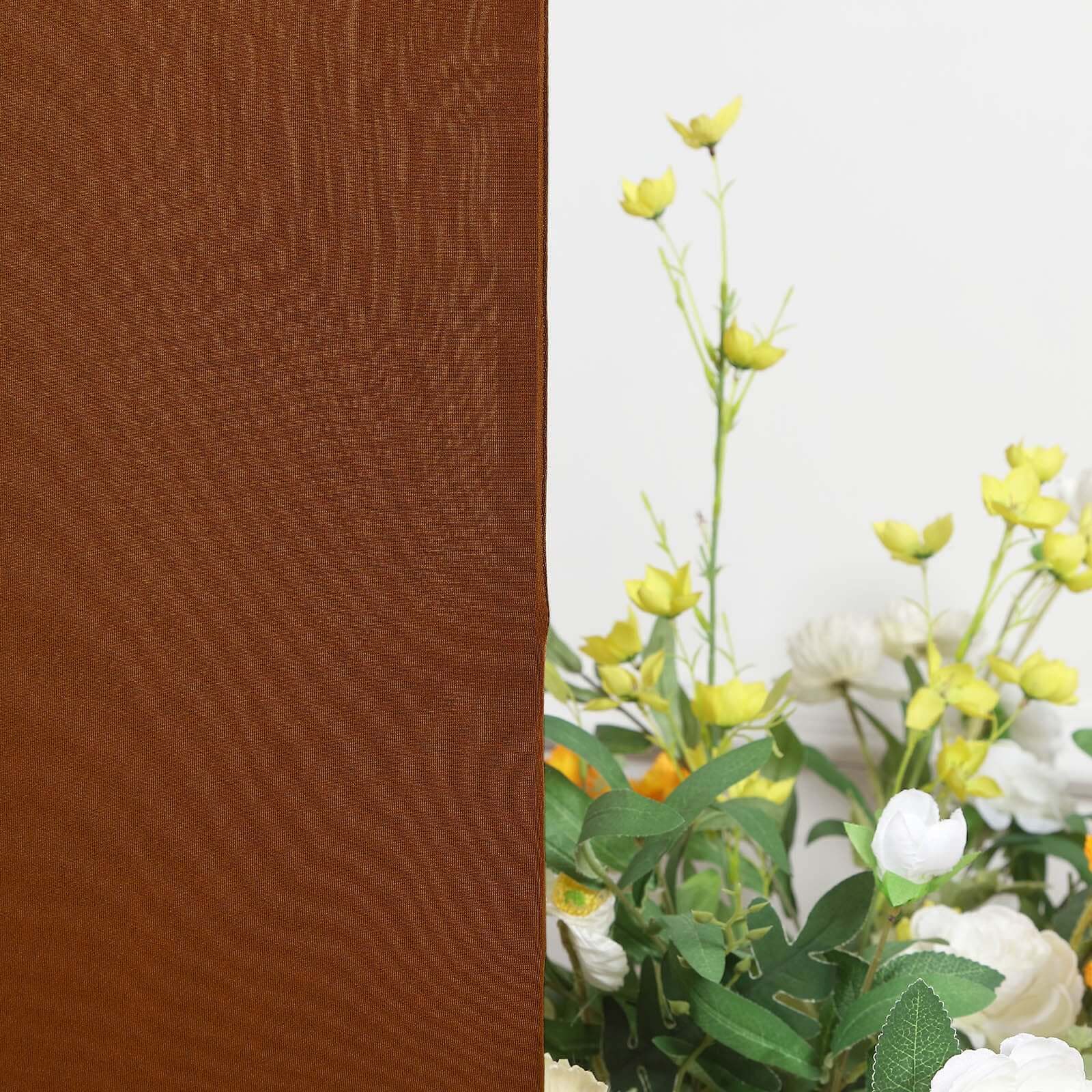 7ft Cinnamon Brown Double-sided Spandex Fitted Cover for Round Top Wedding Arch Stand