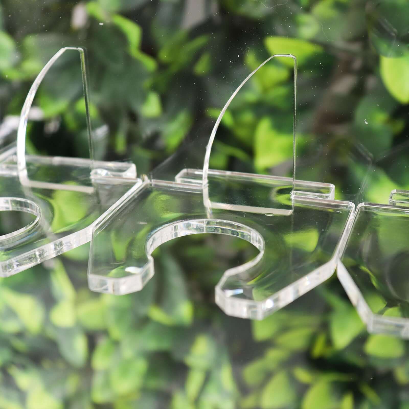 5-Foot Clear 5-Tier Acrylic Champagne Wall Glass Holder for 40 Stemware, Ideal for Classy Events