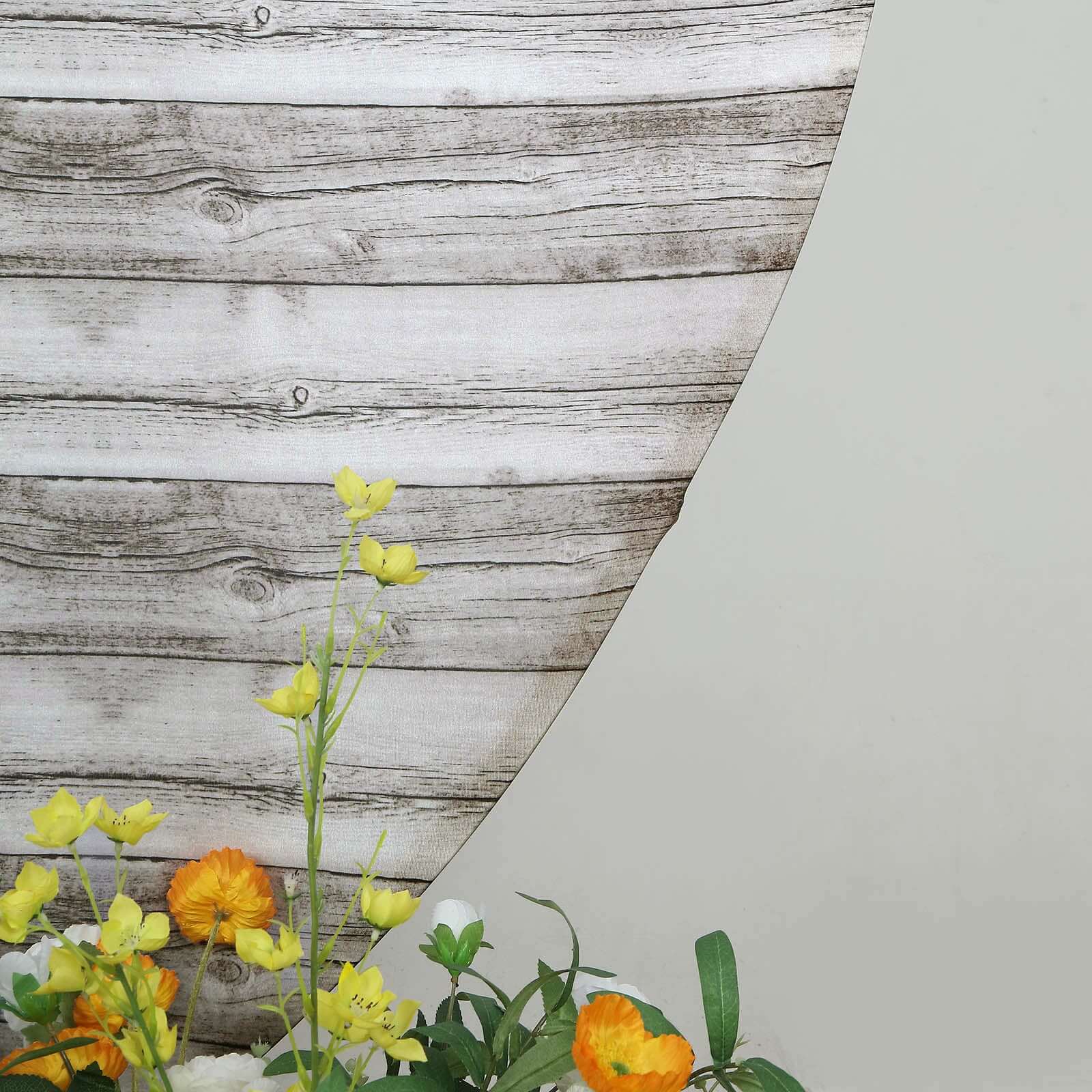 7.5ft Rustic White Spandex Backdrop Stand Cover - Perfect Fit!